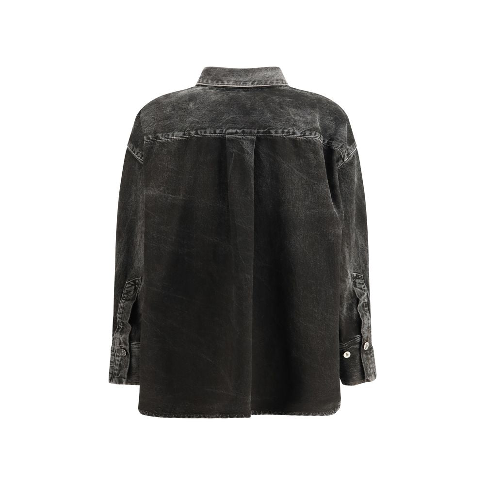 The Attico Black Denim Shirt - Timeless Elegance in Cotton