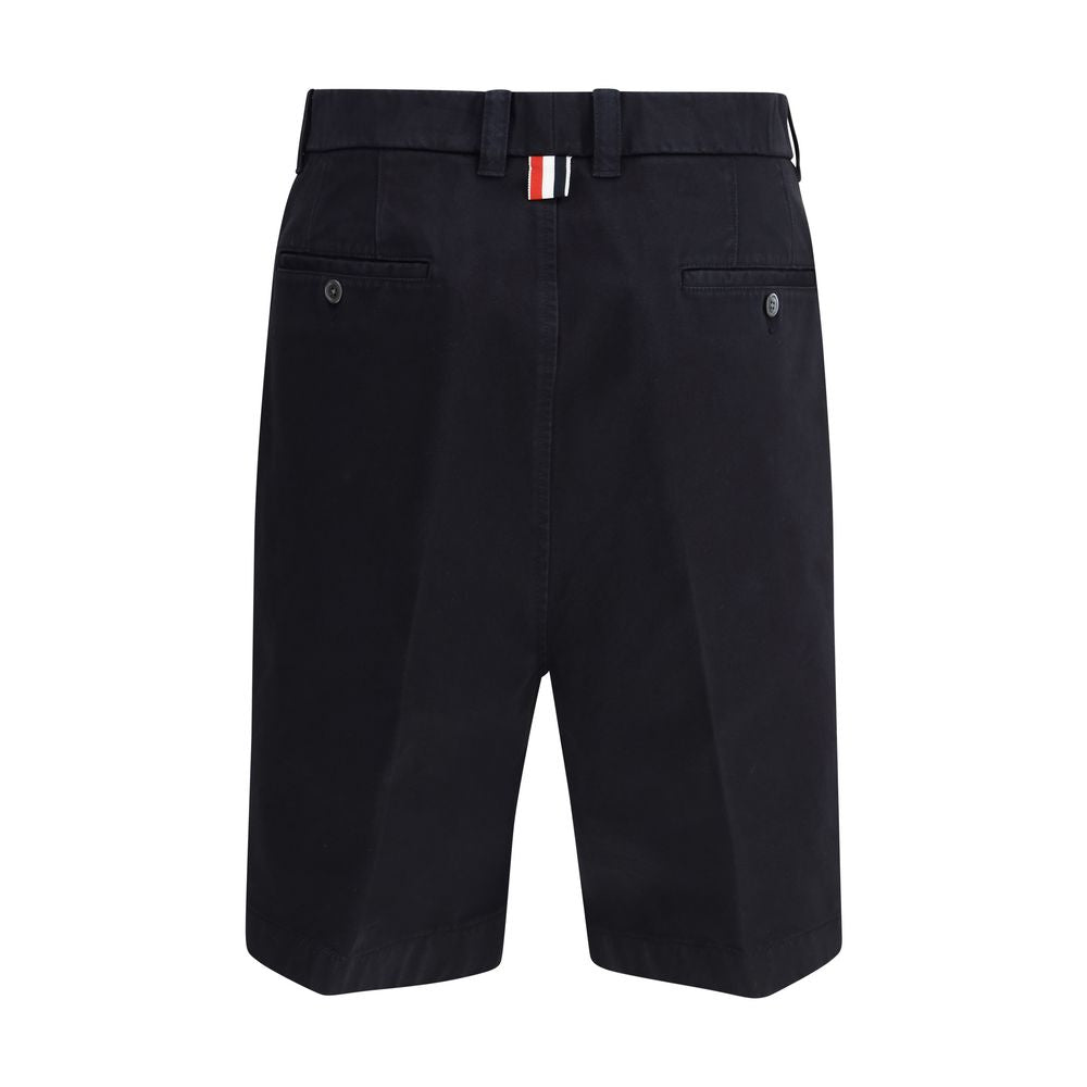 Thom Browne Blue Polyester Bermuda Shorts - Luxe Elegance