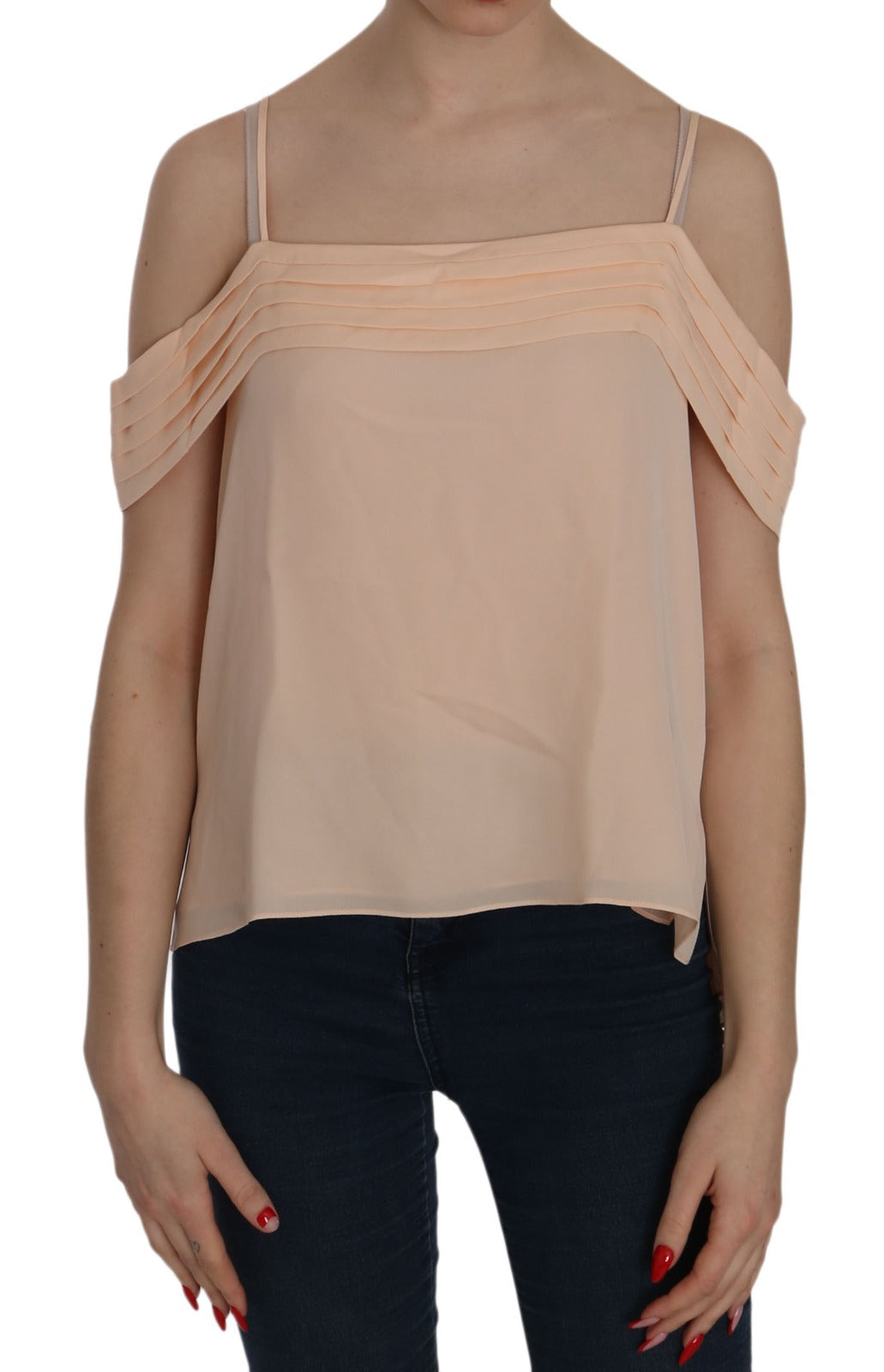 Elevate your elegance with the Alexander Wang Orange Off Shoulder Silk Blouse, a masterpiece of luxurious craftsmanship that exudes sophistication and allure.