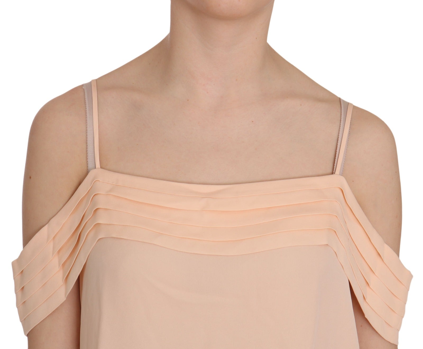 Indulge in the exquisite Alexander Wang Orange Off Shoulder Silk Blouse, a masterpiece of luxurious craftsmanship that elevates your elegance for any occasion.