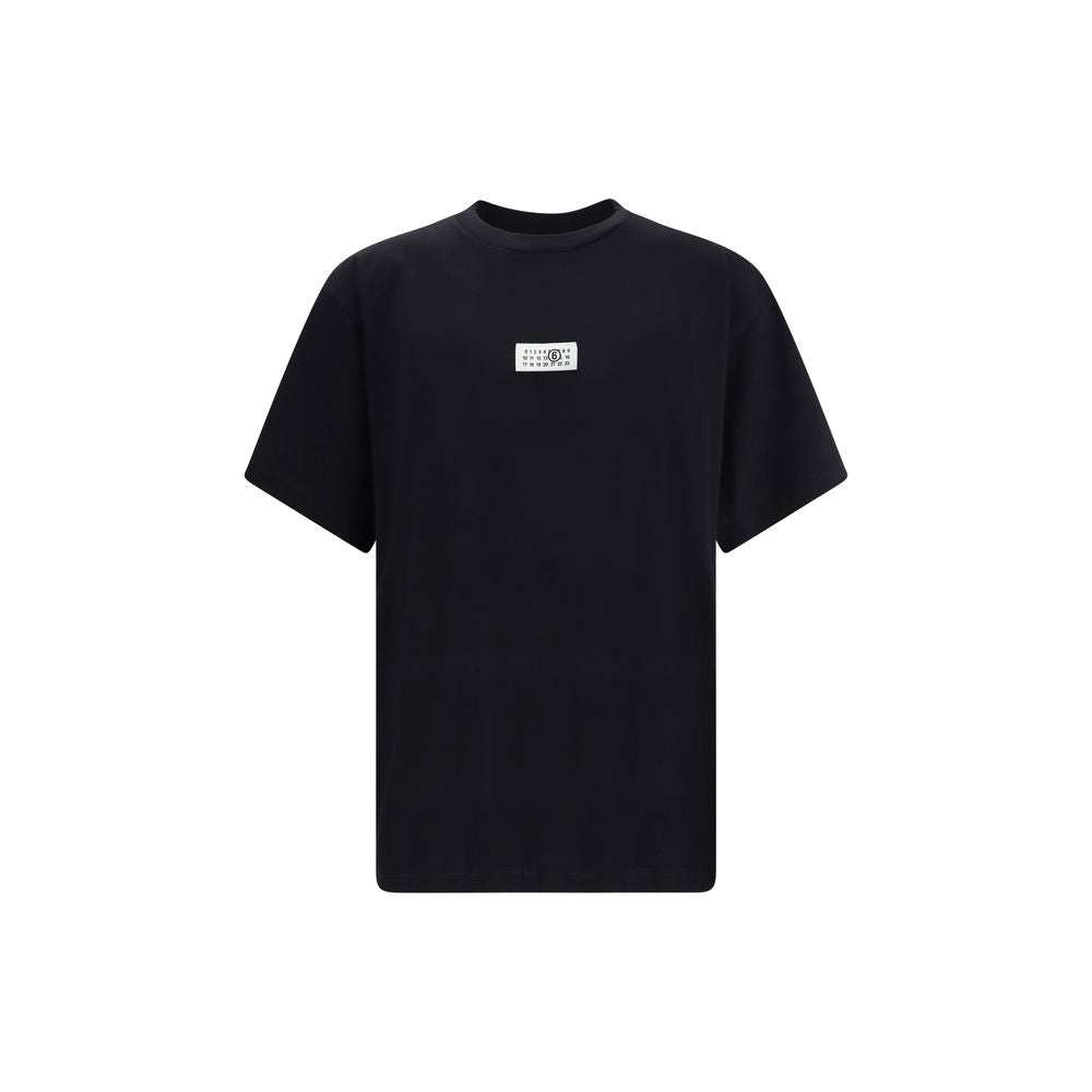 MM6 black cotton t-shirt front view