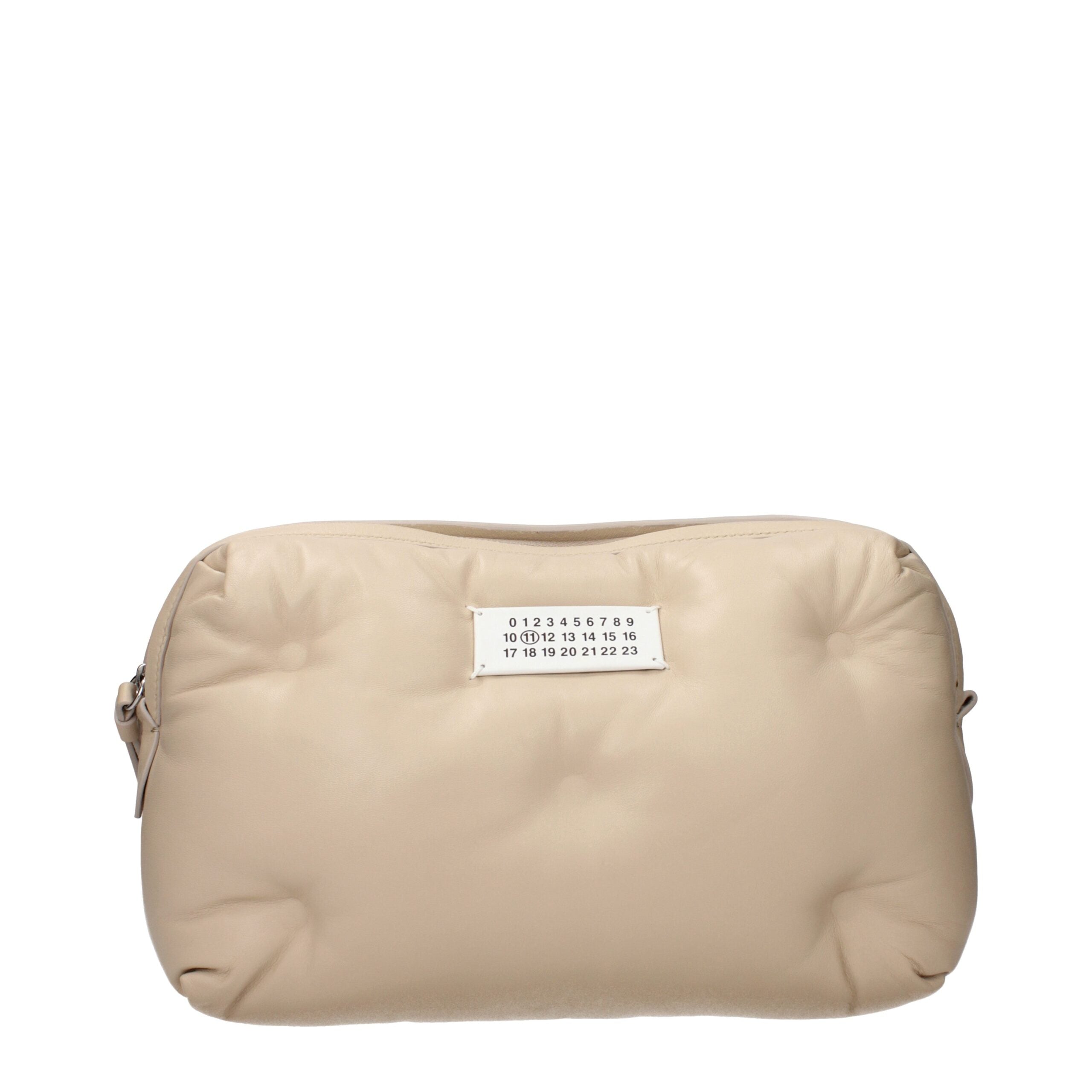 Indulge in the Maison Margiela Beige Leather Clutch Bag, a masterpiece of exquisite craftsmanship and timeless elegance, perfect for elevating any sophisticated occasion.