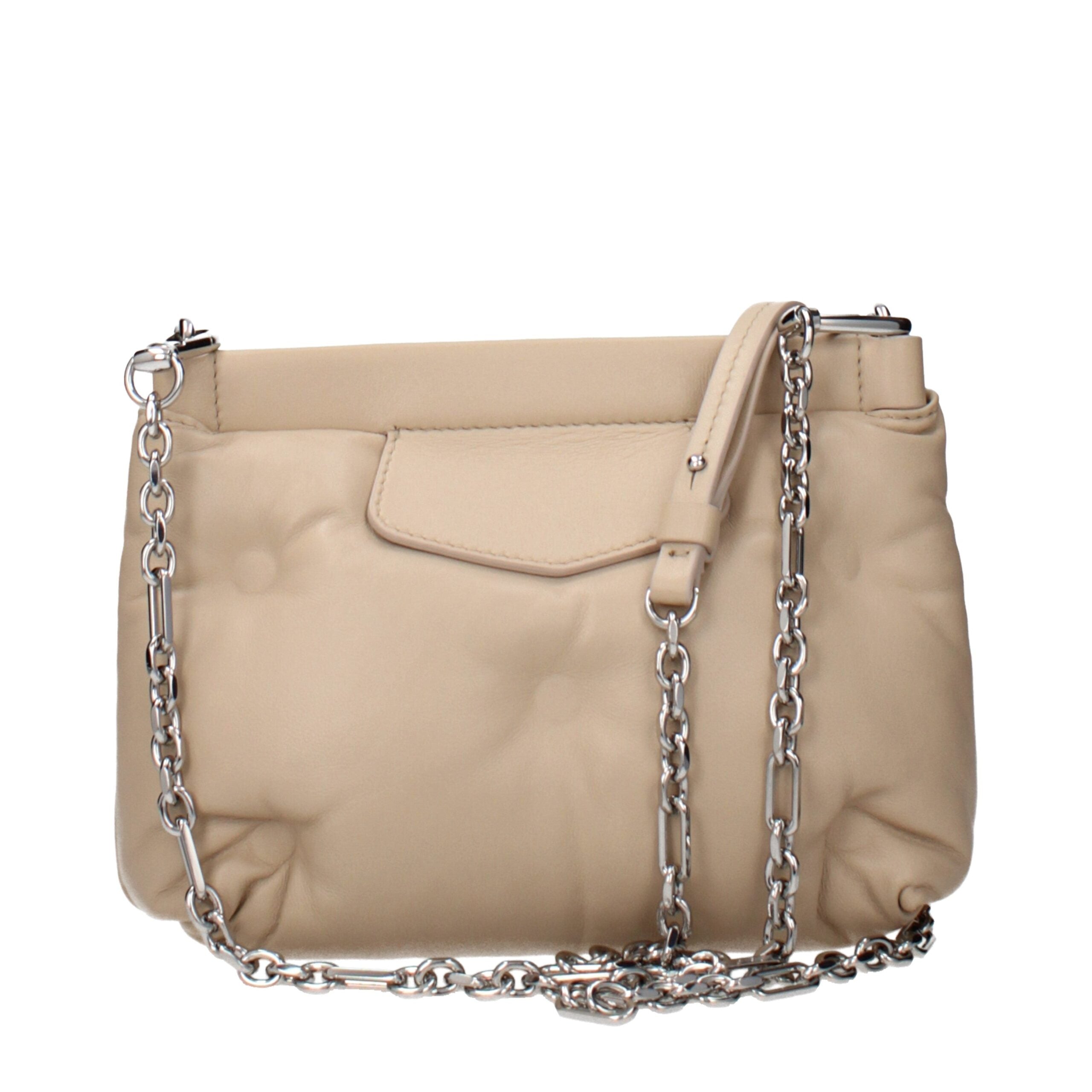 Discover the Maison Margiela Beige Leather Crossbody Bag, a timeless blend of luxury and craftsmanship, perfect for elevating any sophisticated ensemble.