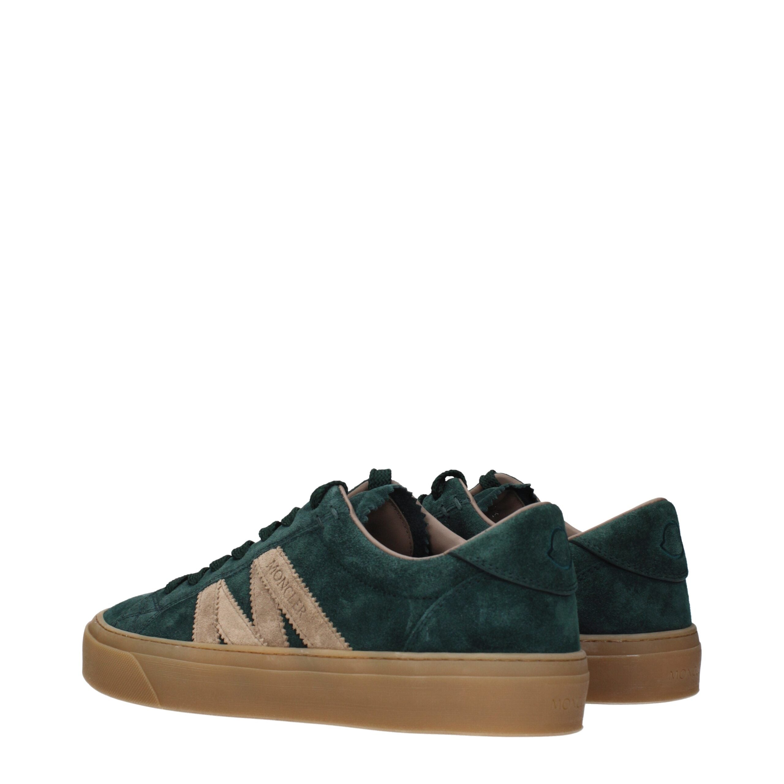 Moncler Green Leather Sneakers