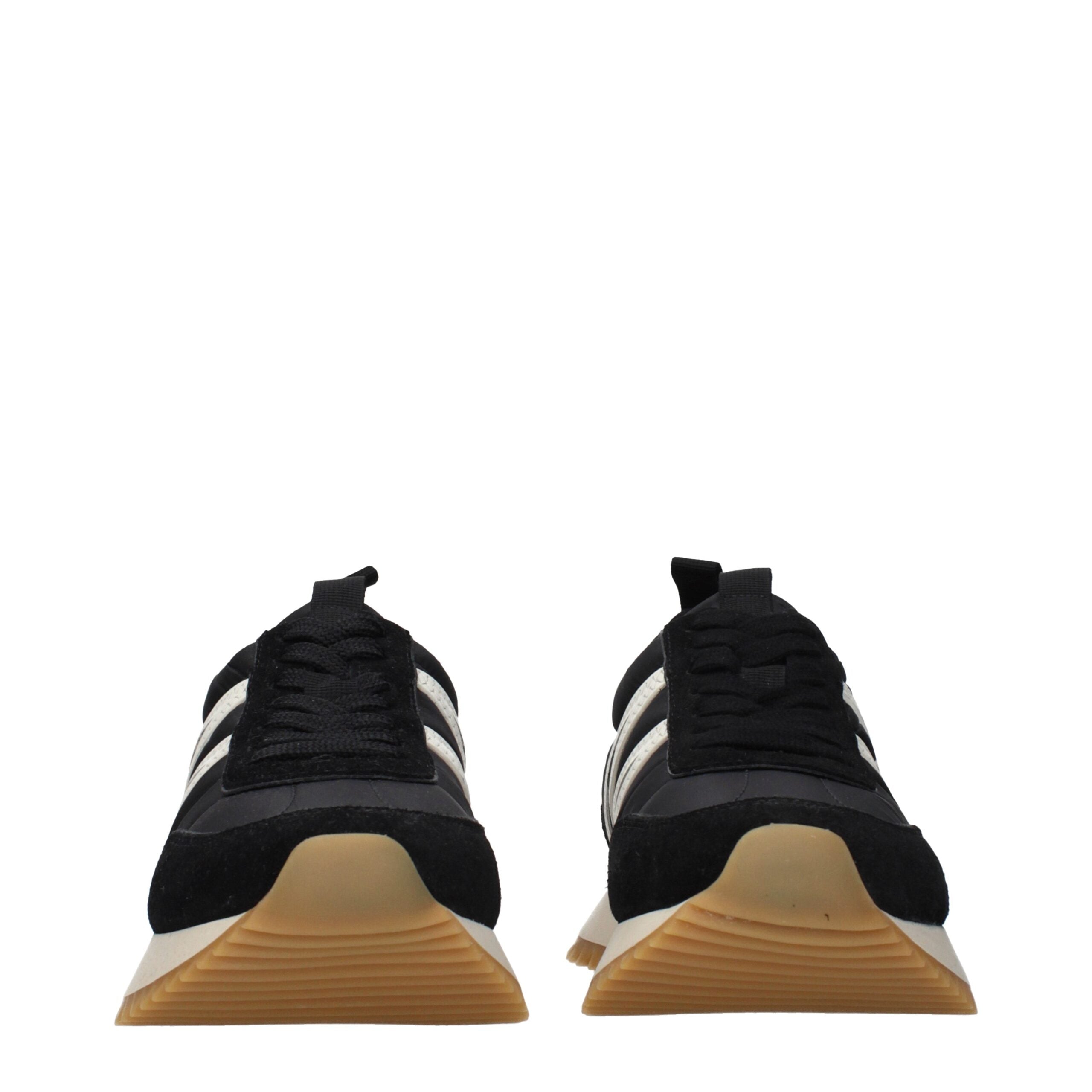 Experience the allure of Moncler Black Fabric Low Top Sneakers, where exquisite craftsmanship meets timeless elegance, elevating your style for any occasion.