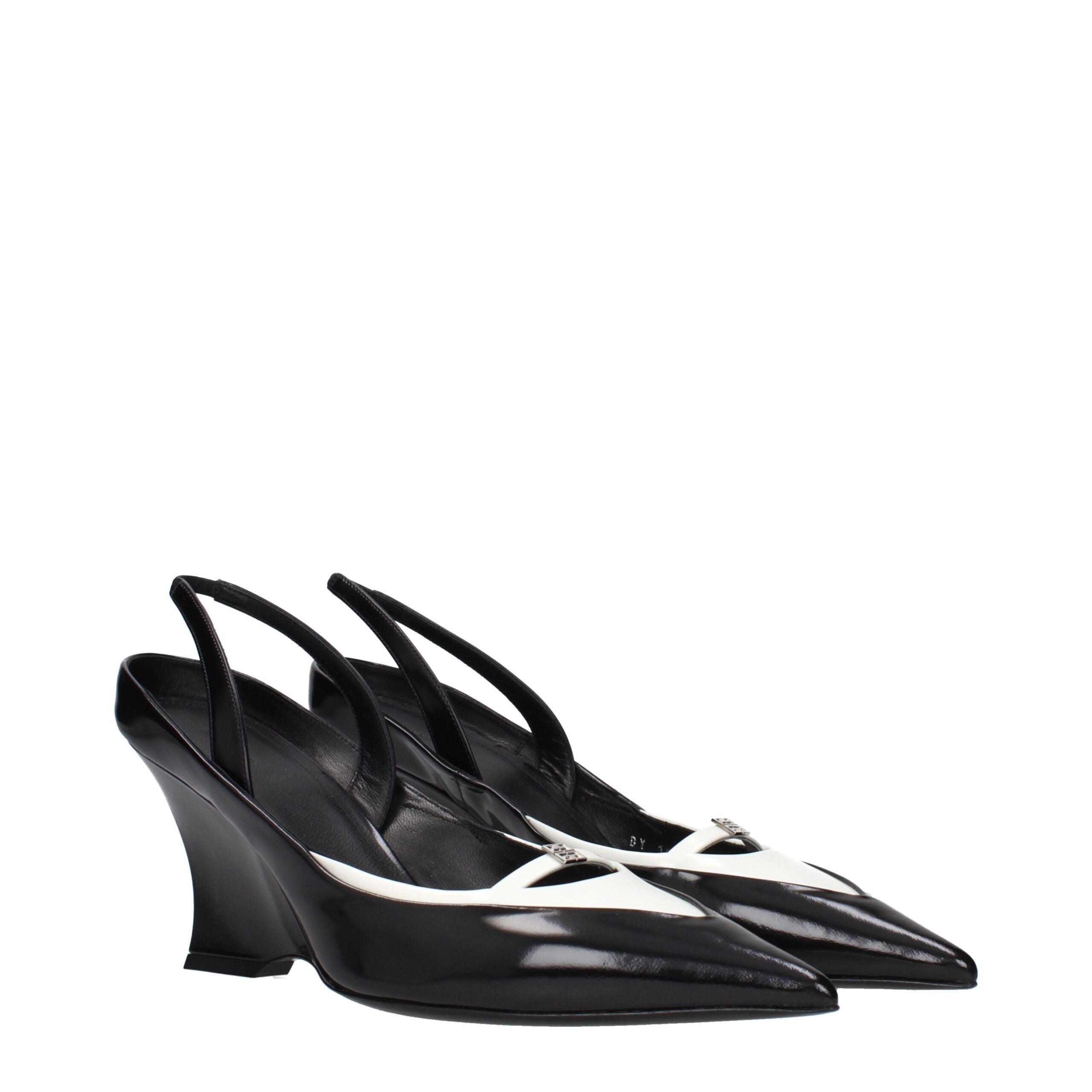 Givenchy Black Leather Wedge Sandals – Artisanal Luxury Footwear