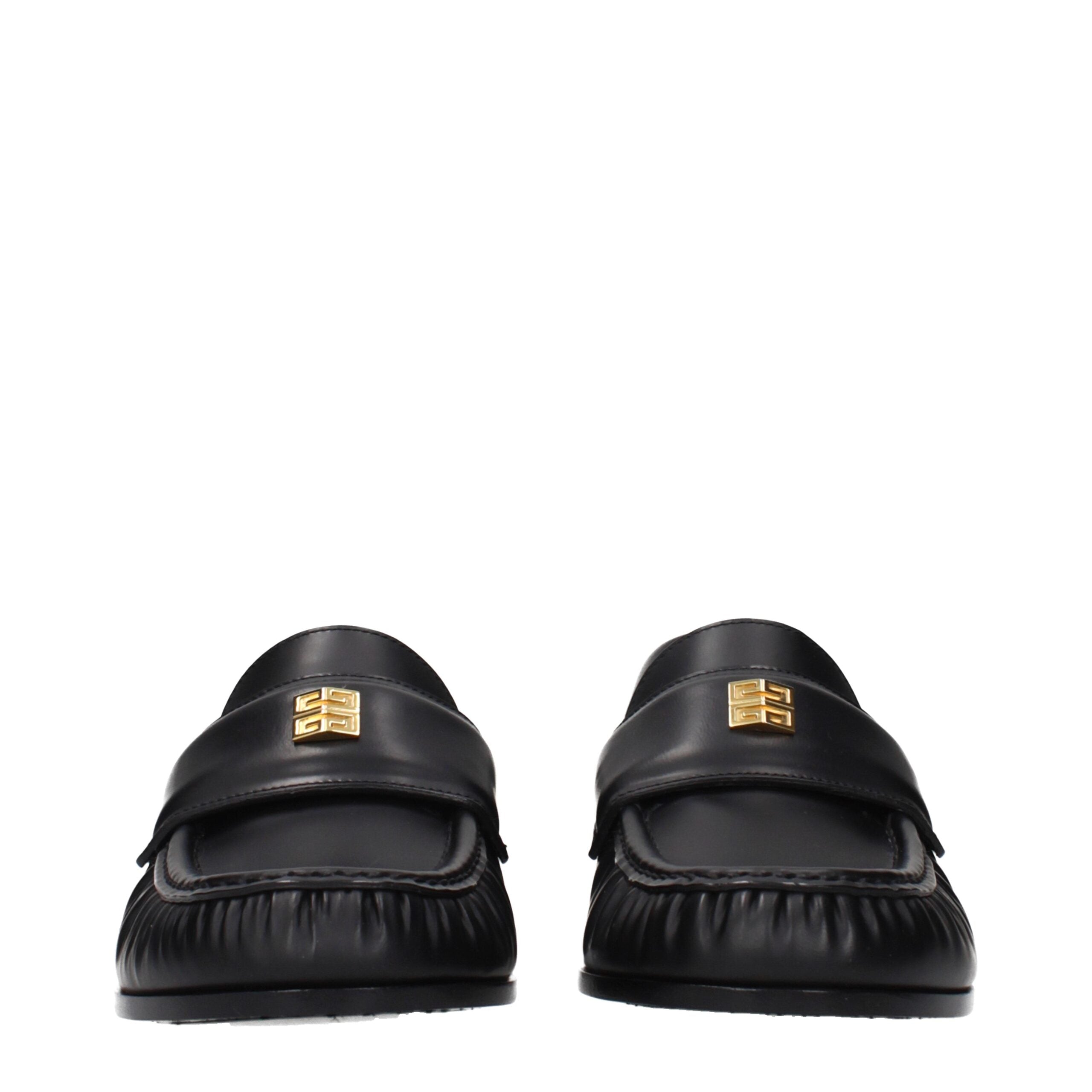 Givenchy Black Leather Slip-On Loafers - Artisanal Luxury Footwear