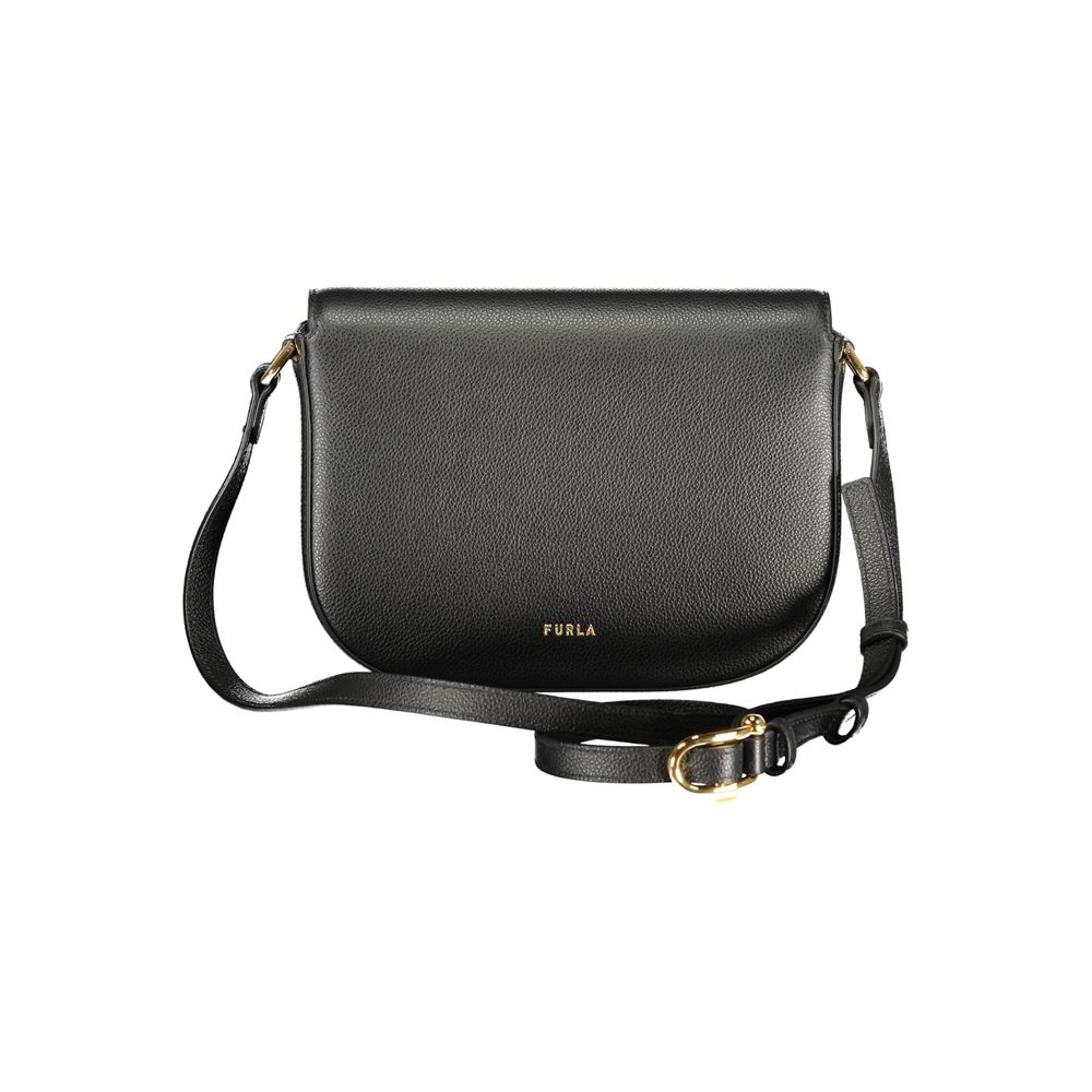 Discover the Furla Nero Leather Woman Crossbody from the Moonlight collection, a masterpiece of 100% Pelle leather that embodies timeless elegance and sophisticated allure.