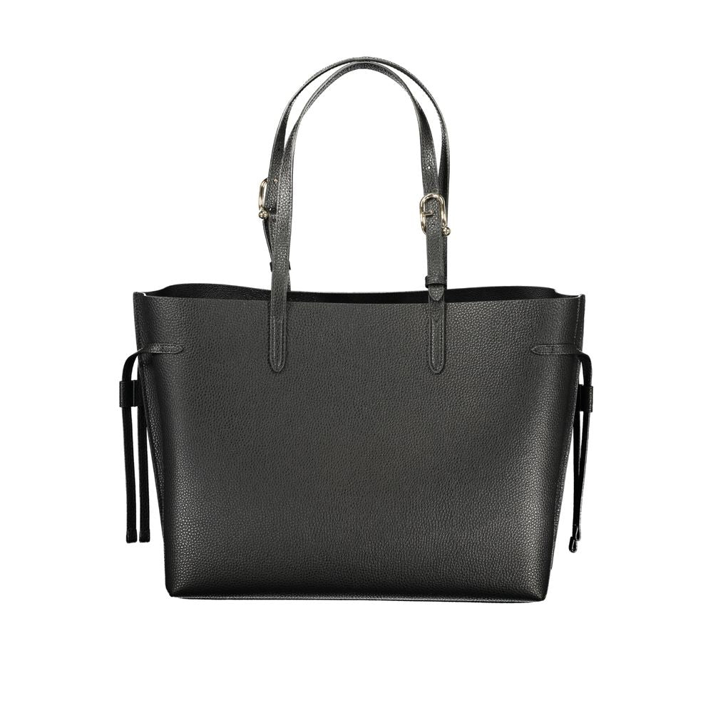 Discover the Furla Black Leather Handbag, a masterpiece of Italian craftsmanship in 100% Pelle, embodying elegance and sophistication for the discerning individual.