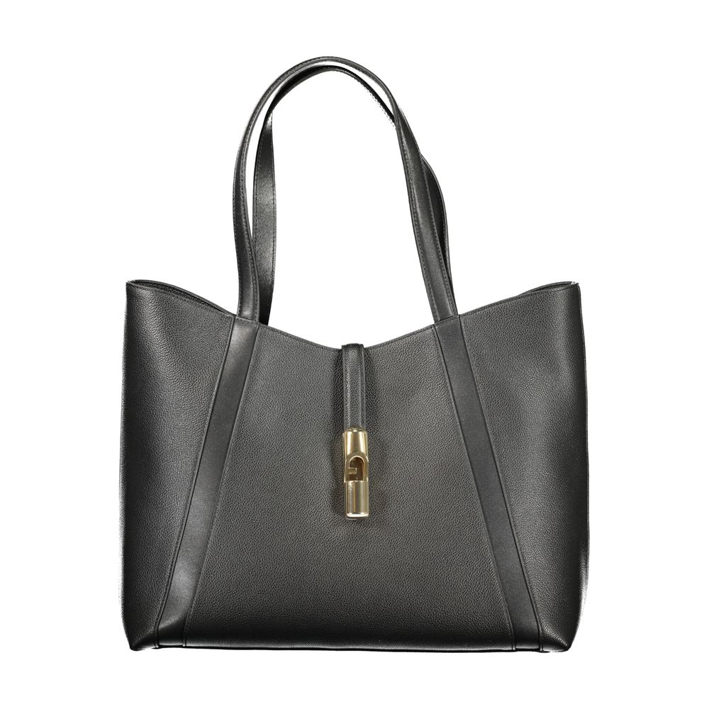 Experience the allure of the Furla Nero Pelle Women Handbag, a masterpiece of Pelle leather that embodies sophistication and timeless elegance for the discerning individual.