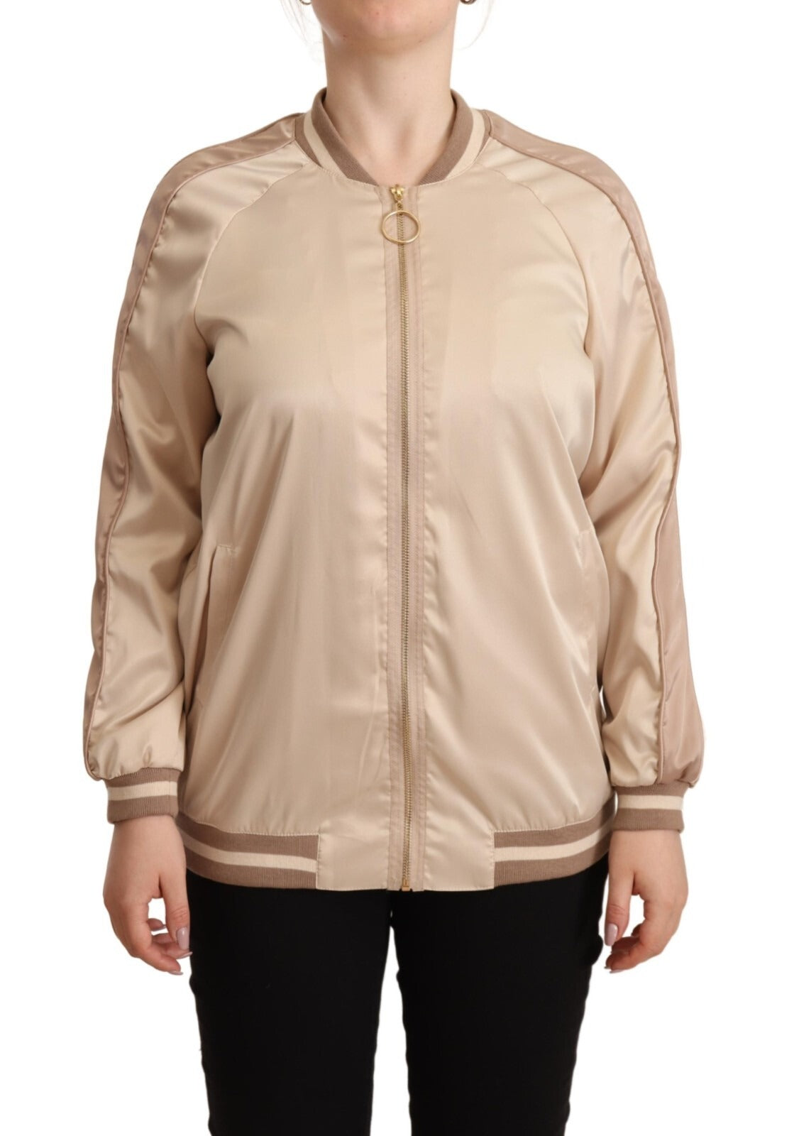 Discover the Twinset Bomber Full Zip Jacket, a luxurious blend of comfort and sophistication, crafted from premium materials for a timeless, elegant statement.