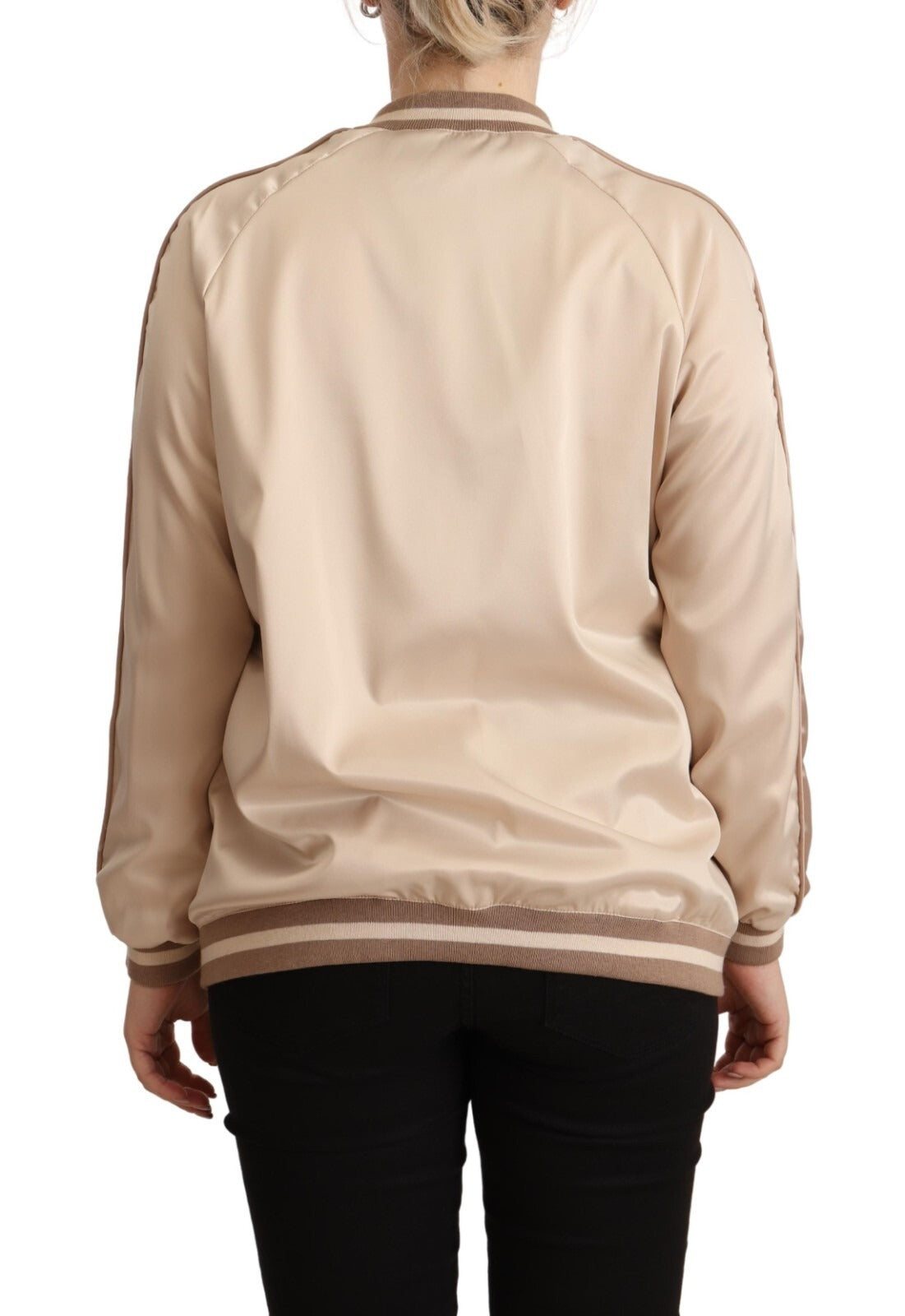 Elevate your wardrobe with the Twinset Bomber Full Zip Jacket, a luxurious blend of comfort and sophistication, perfect for the discerning individual who values timeless elegance.
