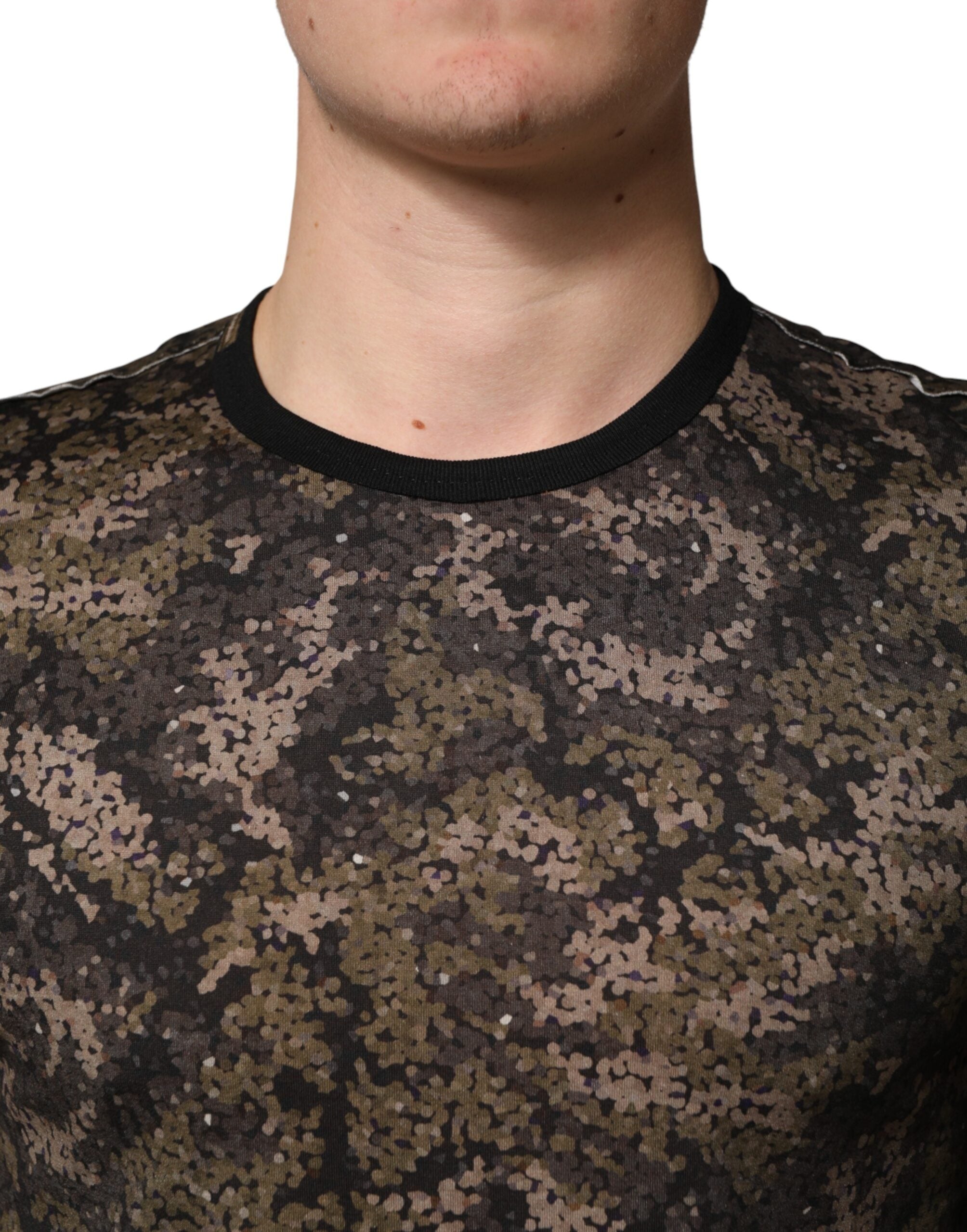 Dolce & Gabbana Multicolor Camouflage Long Sleeve T-shirt Couture
