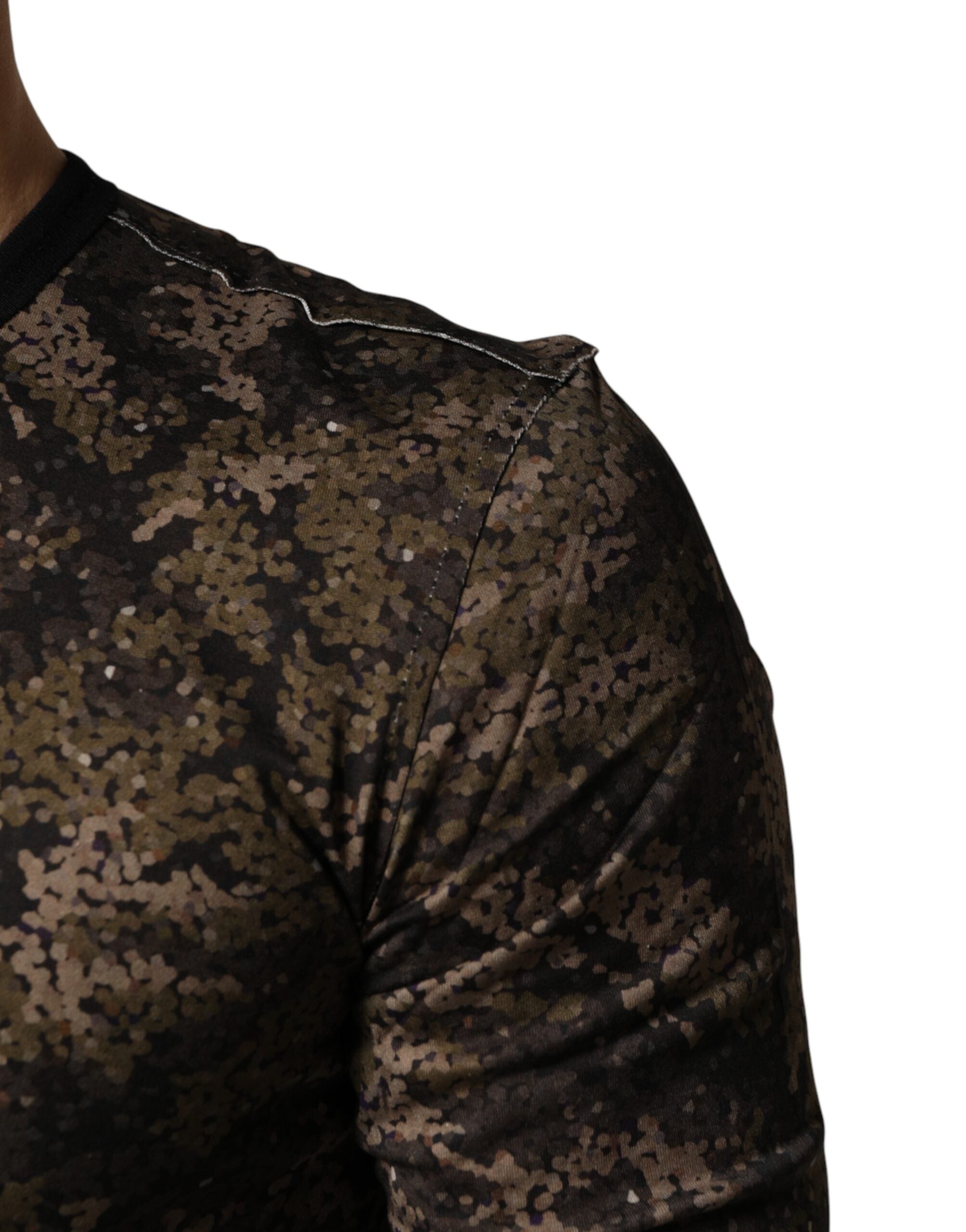 Dolce & Gabbana Multicolor Camouflage Long Sleeve T-shirt Couture