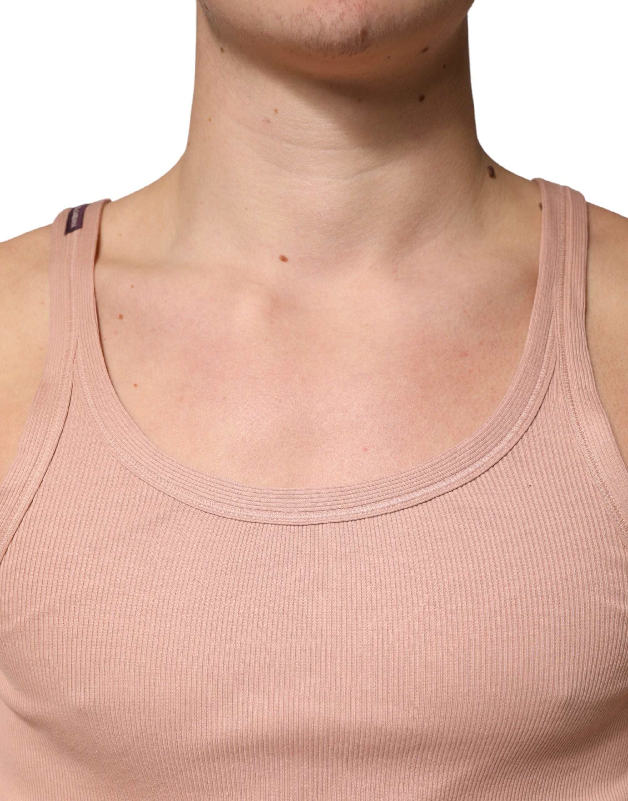 Dolce & Gabbana Pink Sleeveless Round Neck Tank Top T-shirt