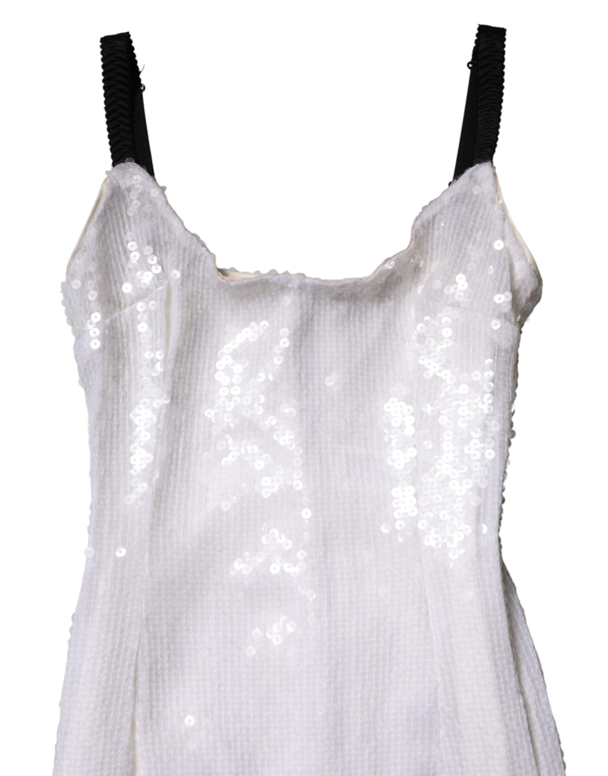 Elevate your wardrobe with the Dolce & Gabbana White Polyester Sleeveless Sheath Dress, a masterpiece of Italian craftsmanship that embodies timeless elegance and sophisticated allure.