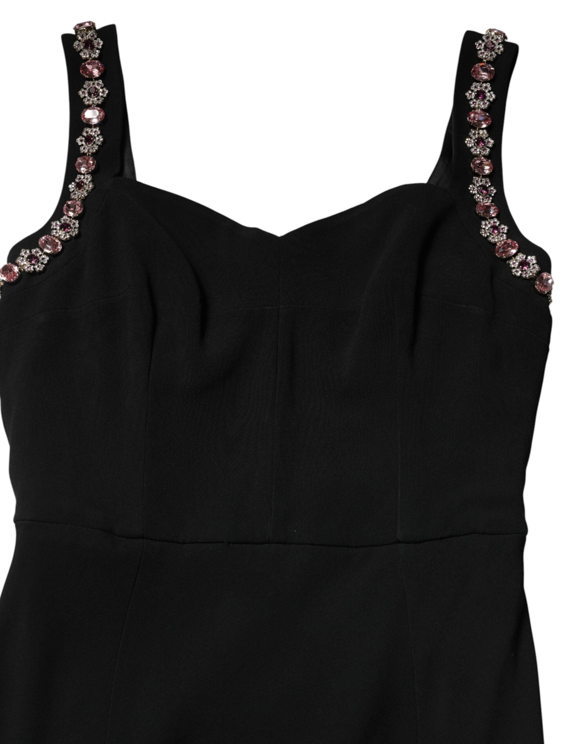 Experience the allure of the Dolce & Gabbana Black Embellished Bodycon Long Gown, where exquisite craftsmanship meets luxurious fabrics, celebrating your elegance and sophistication.