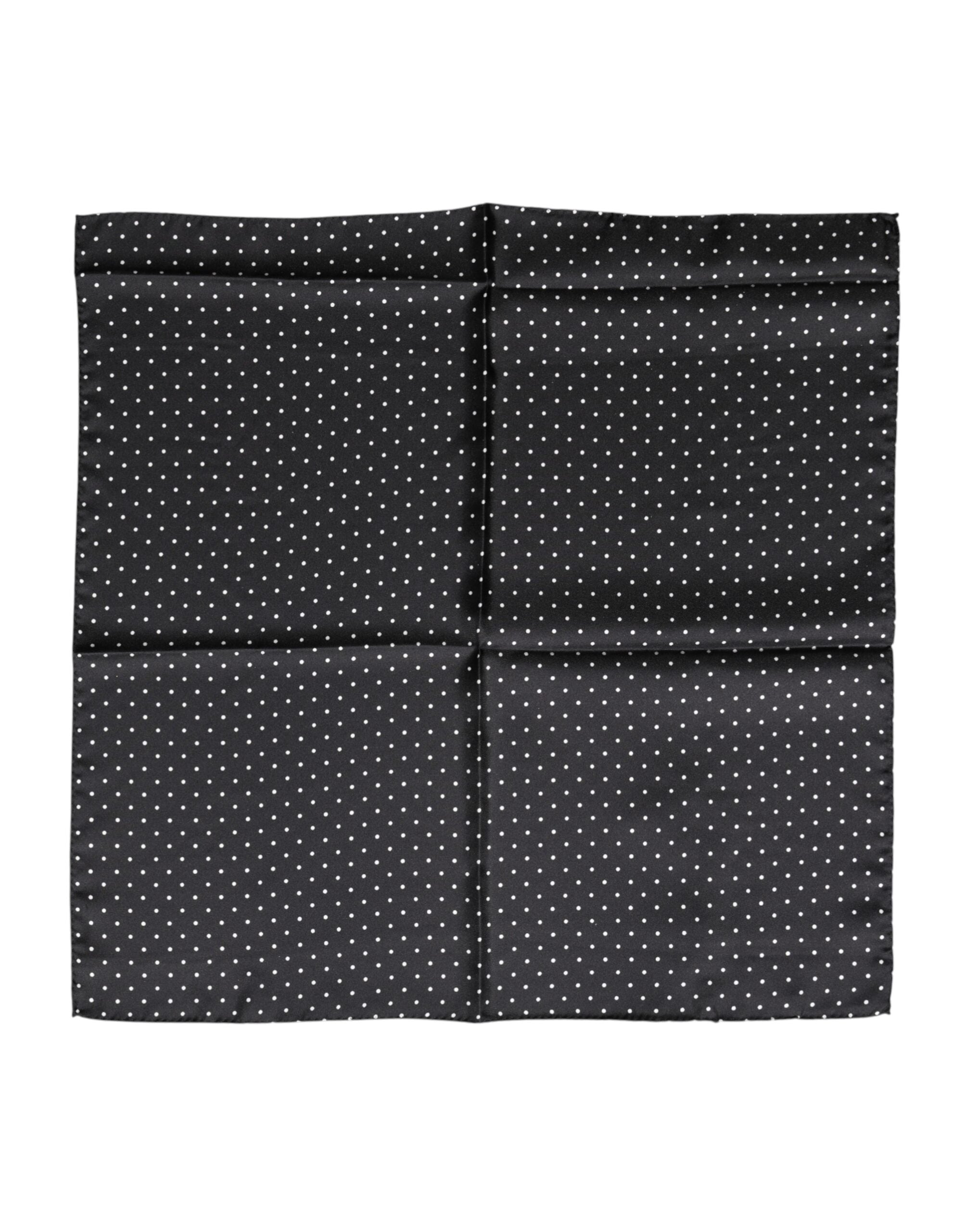 Elevate your style with the Dolce & Gabbana Black Polka Dot Silk Square Foulard Scarf, a timeless piece of Italian craftsmanship that embodies luxury and sophistication.