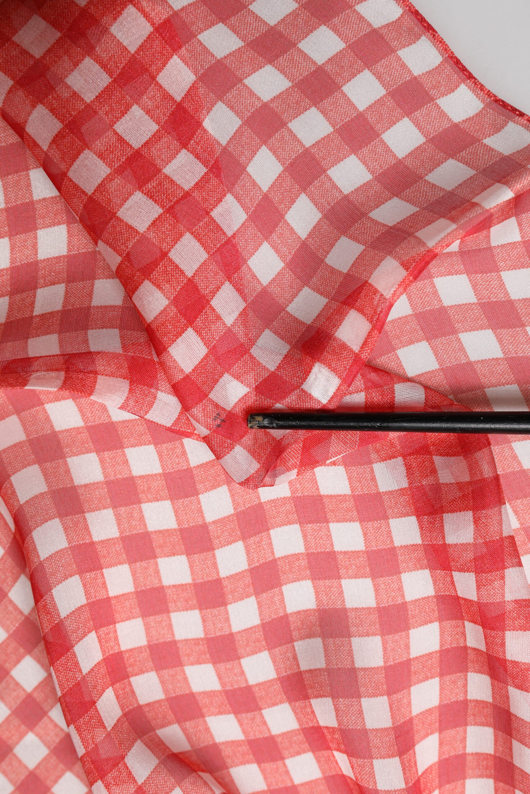 Dolce & Gabbana Red Checkered Plaid Neck Wrap Shawl Scarf