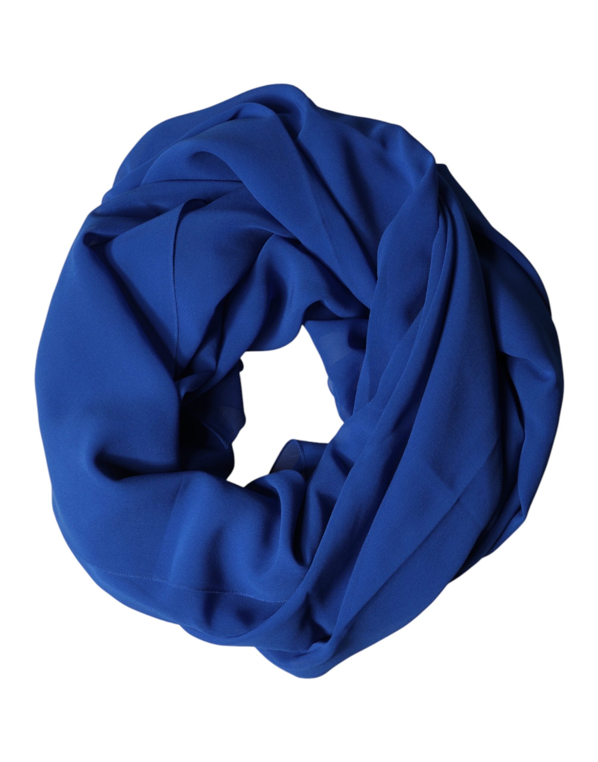 Dolce & Gabbana Blue Silk Stole Neck Wrap Shawl Men Scarf