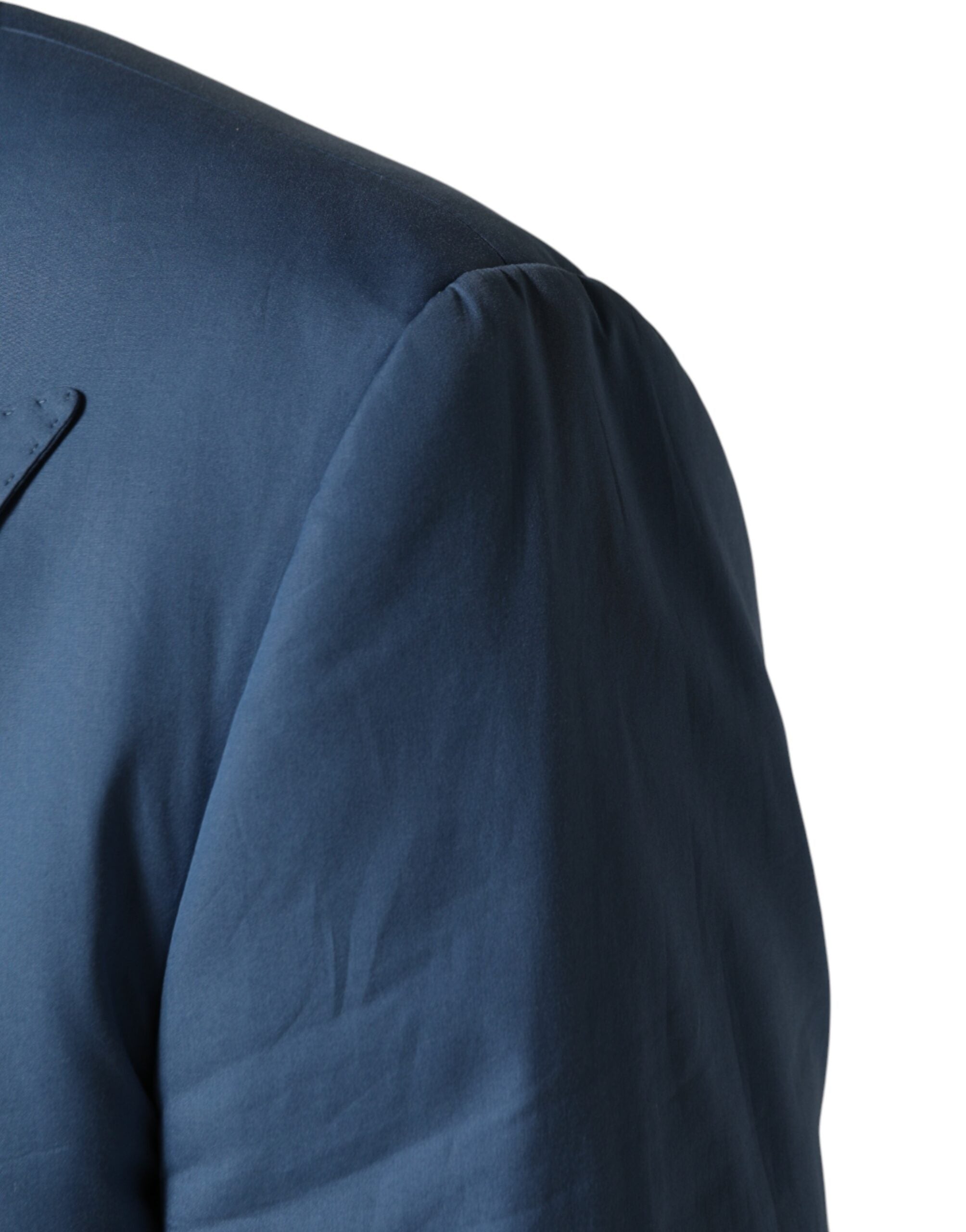 Dolce & Gabbana Blue Cotton Double Breasted 2 Piece Suit