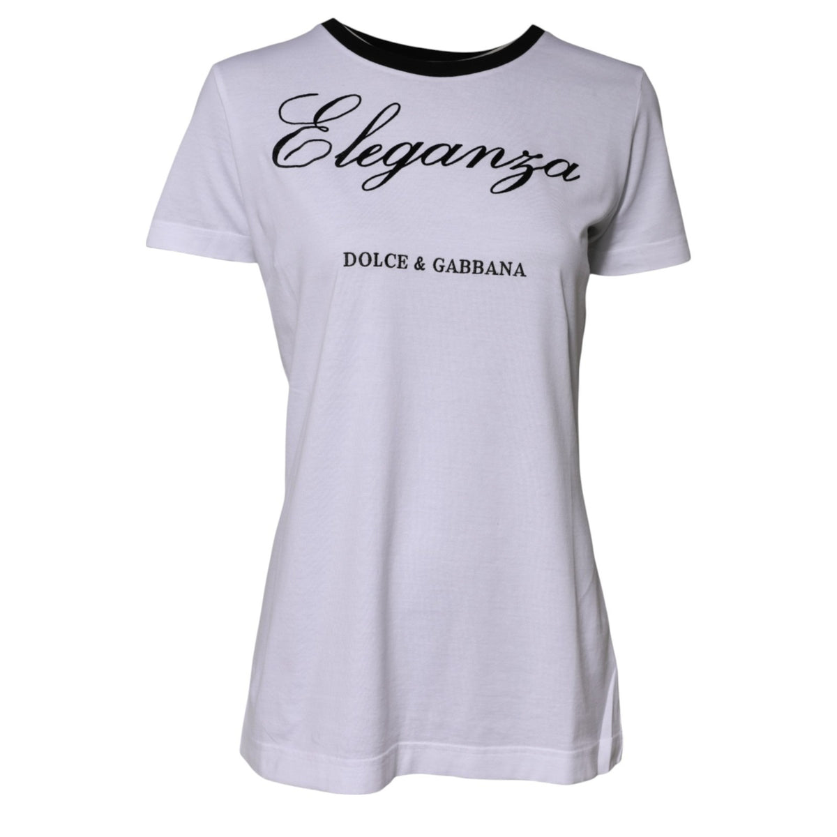 Dolce & Gabbana White Eleganza Cotton Tee – Exquisite Luxury
