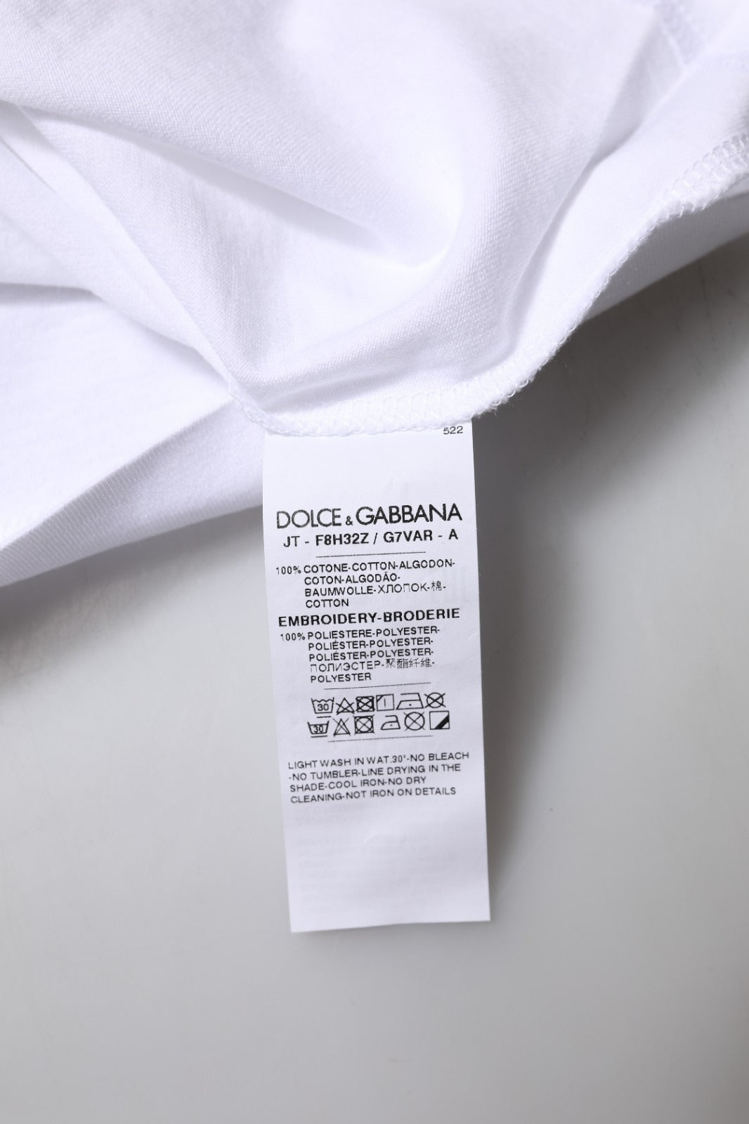 Dolce & Gabbana White Eleganza Cotton Tee – Exquisite Luxury