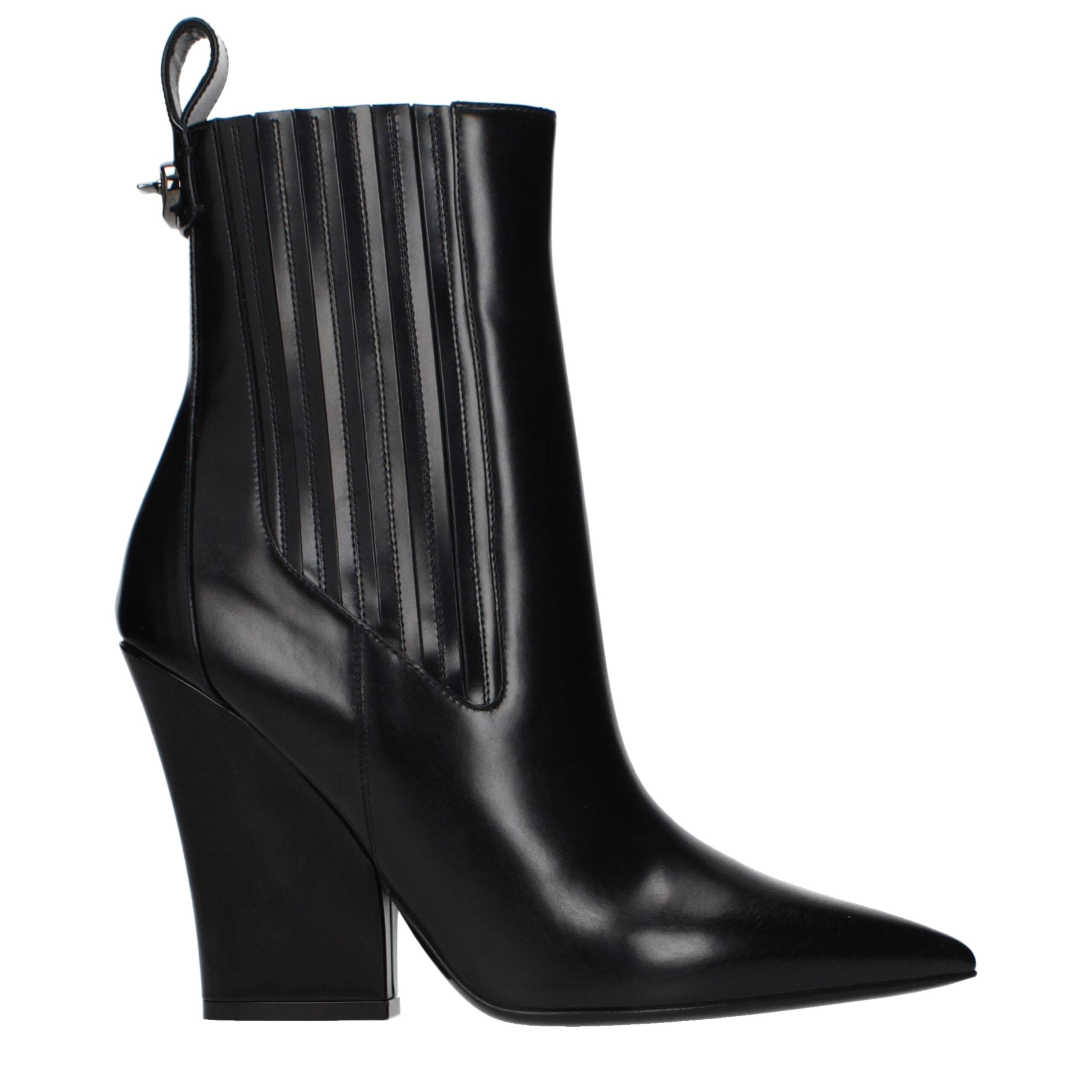Valentino Garavani Black Leather Ankle Boots - Designer Elegance
