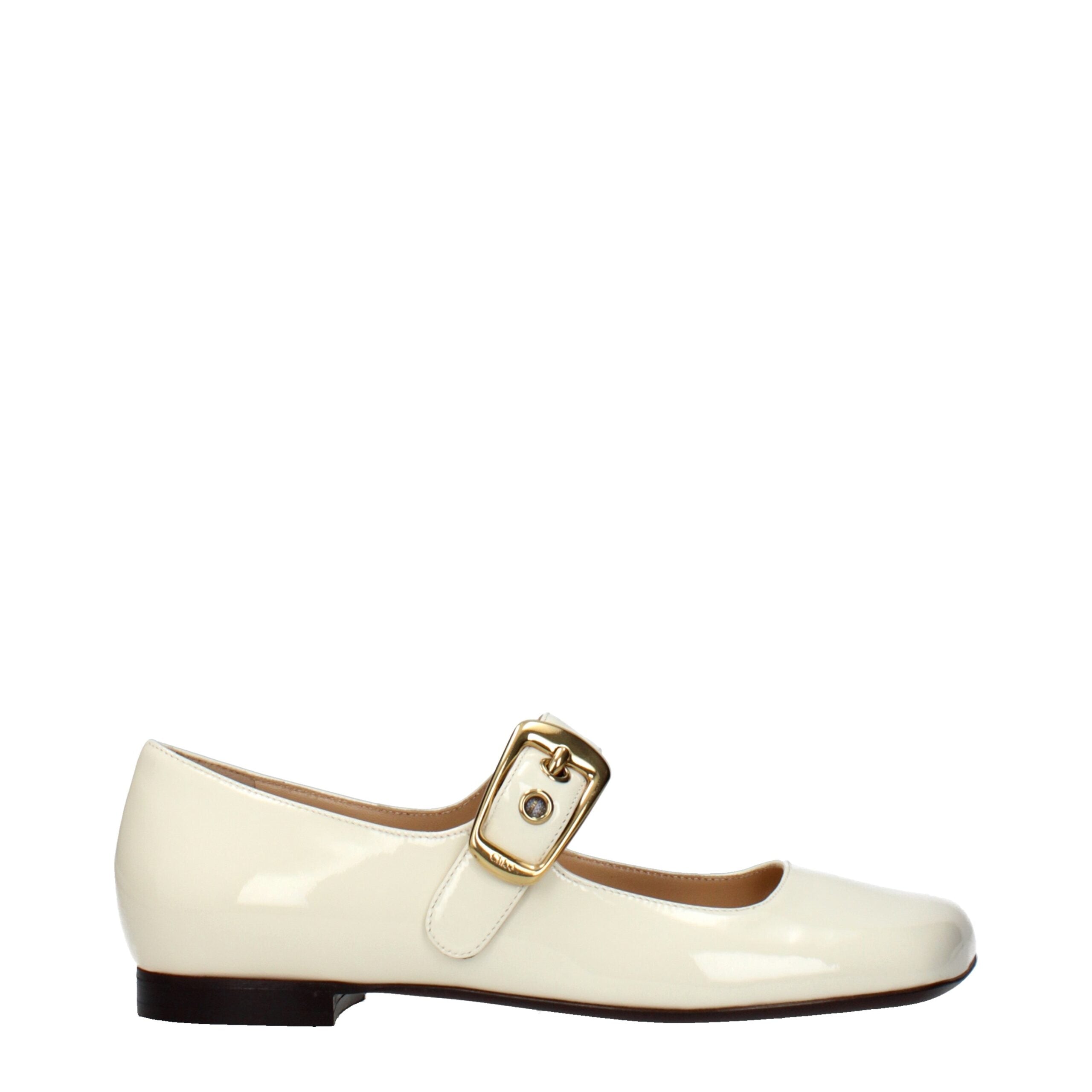 Chloé Beige Leather Ballet Flats - Artisanal Luxury Elegance