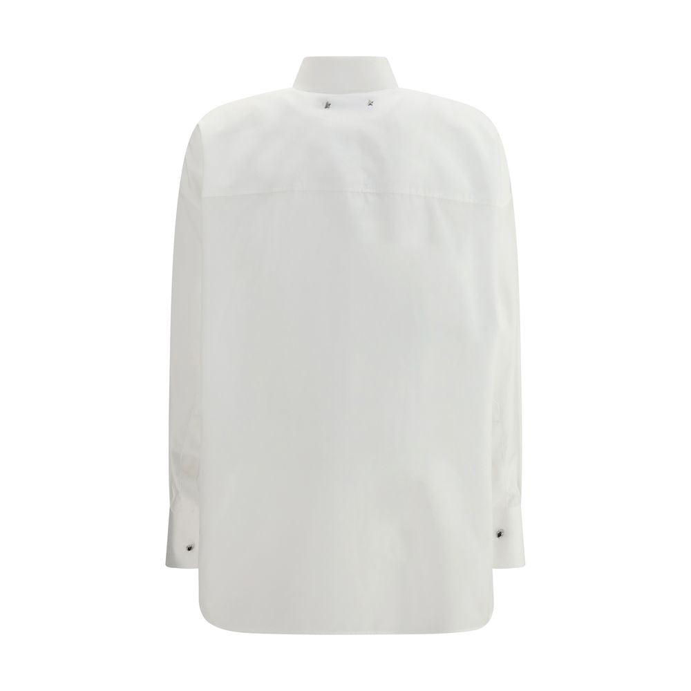 Golden Goose White Cotton Dress Shirt – Artisanal Luxury Elegance