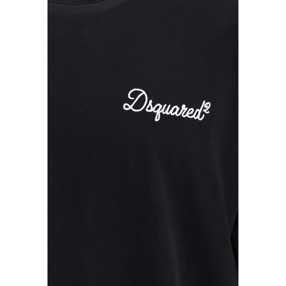 Dsquared² Black Cotton T-Shirt – Artisanal Luxe Essential