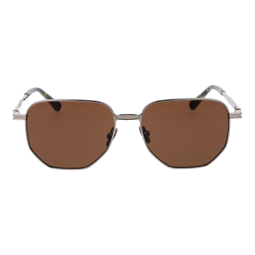 Experience the elegance of Scotch & Soda Silver Metal Sunglasses, where exquisite craftsmanship meets luxurious design for a timeless statement of sophistication.
