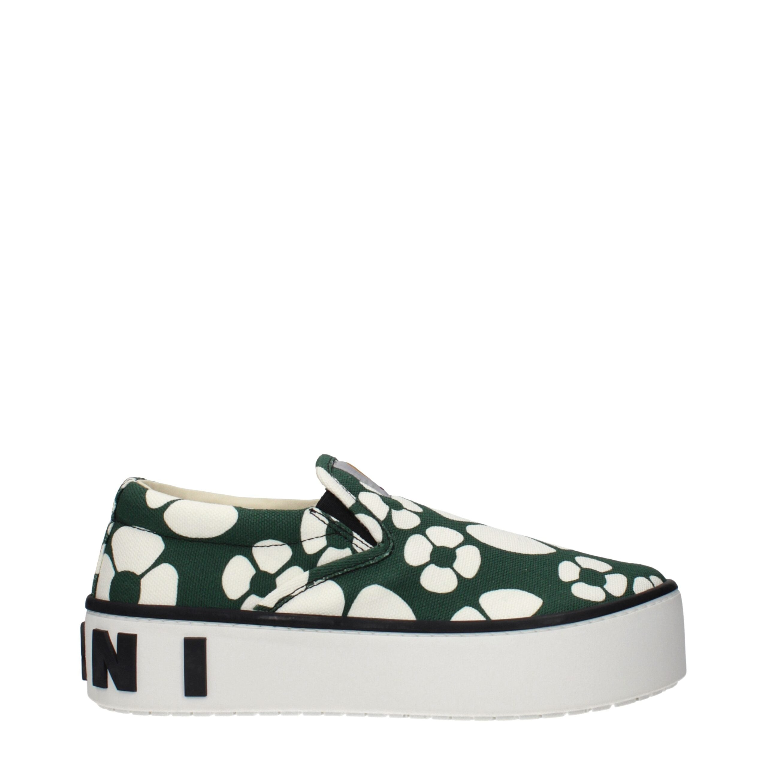 Elevate your style with Marni Green Fabric Slip-On Loafers, where exquisite craftsmanship meets timeless elegance, perfect for the discerning individual.