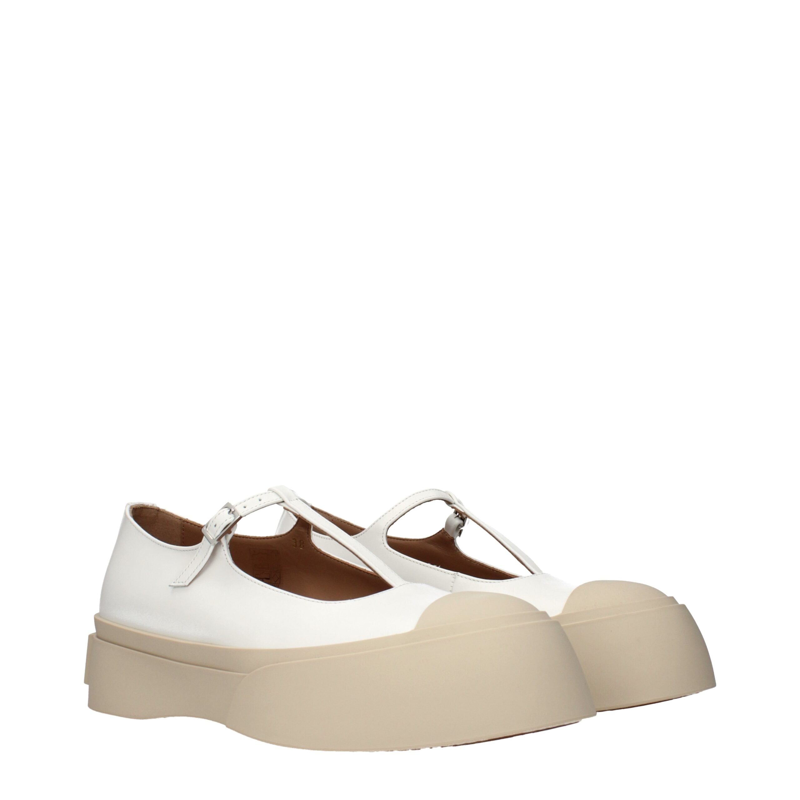 Experience the exquisite craftsmanship of Marni White Leather Slip-On Loafers, where luxurious elegance meets effortless style for the discerning fashionista.