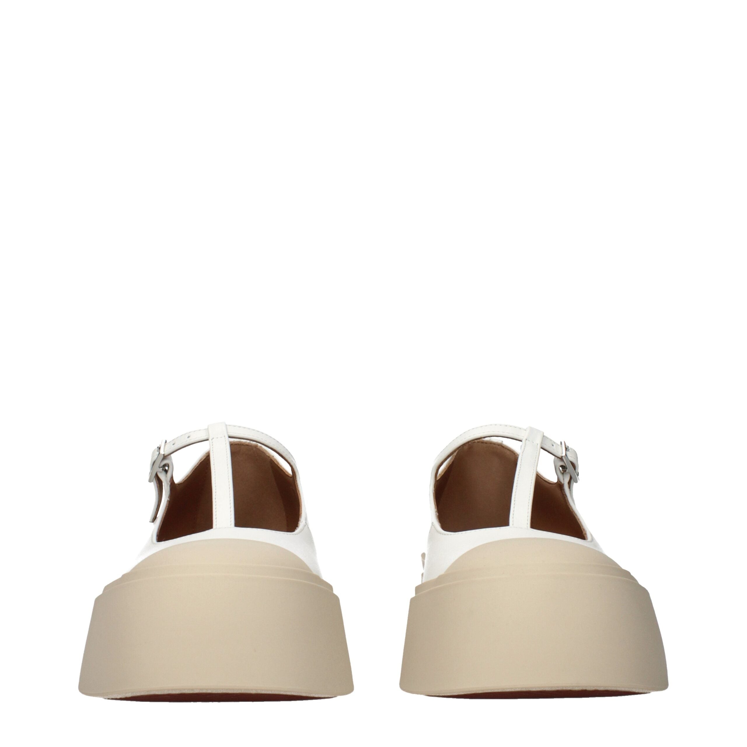 Experience the exquisite craftsmanship of Marni White Leather Slip-On Loafers, where luxurious design meets effortless elegance, perfect for the discerning individual.