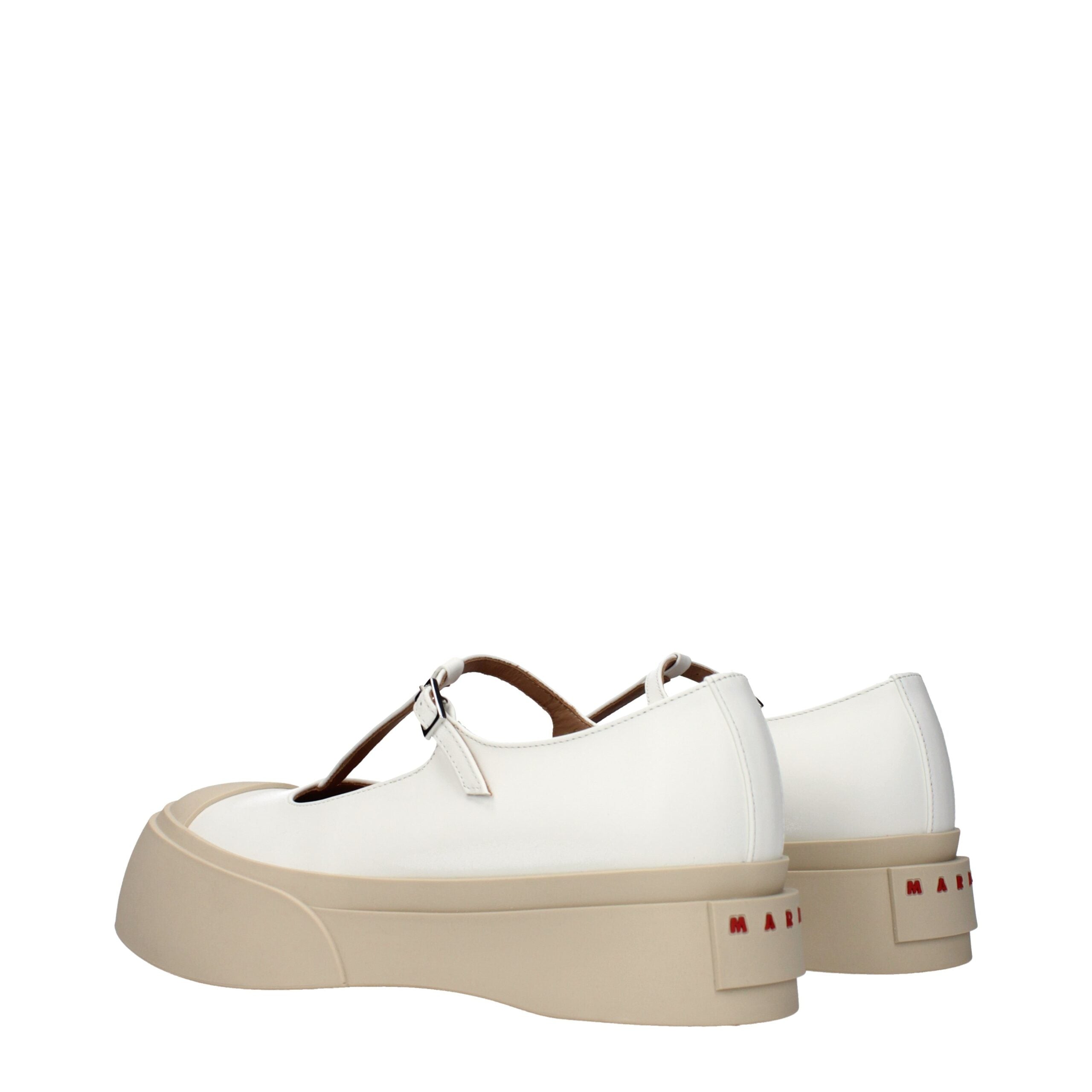 Experience the exquisite craftsmanship of Marni White Leather Slip-On Loafers, where luxurious elegance meets effortless style for the discerning individual.
