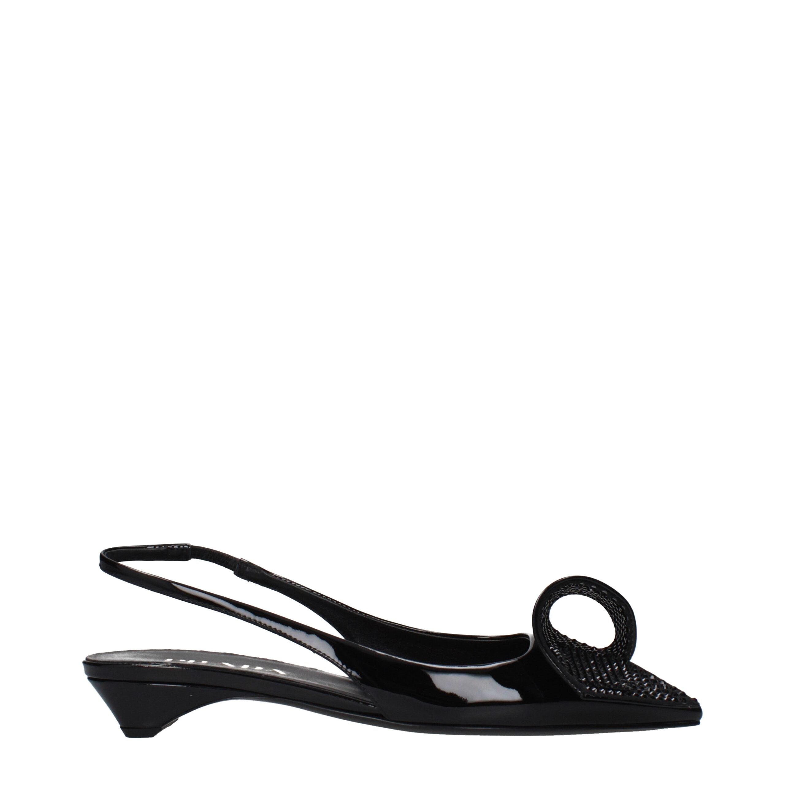 Step into unparalleled elegance with Prada Black Leather Flat Sandals, crafted from premium patent leather for the discerning individual who values sophistication and comfort.