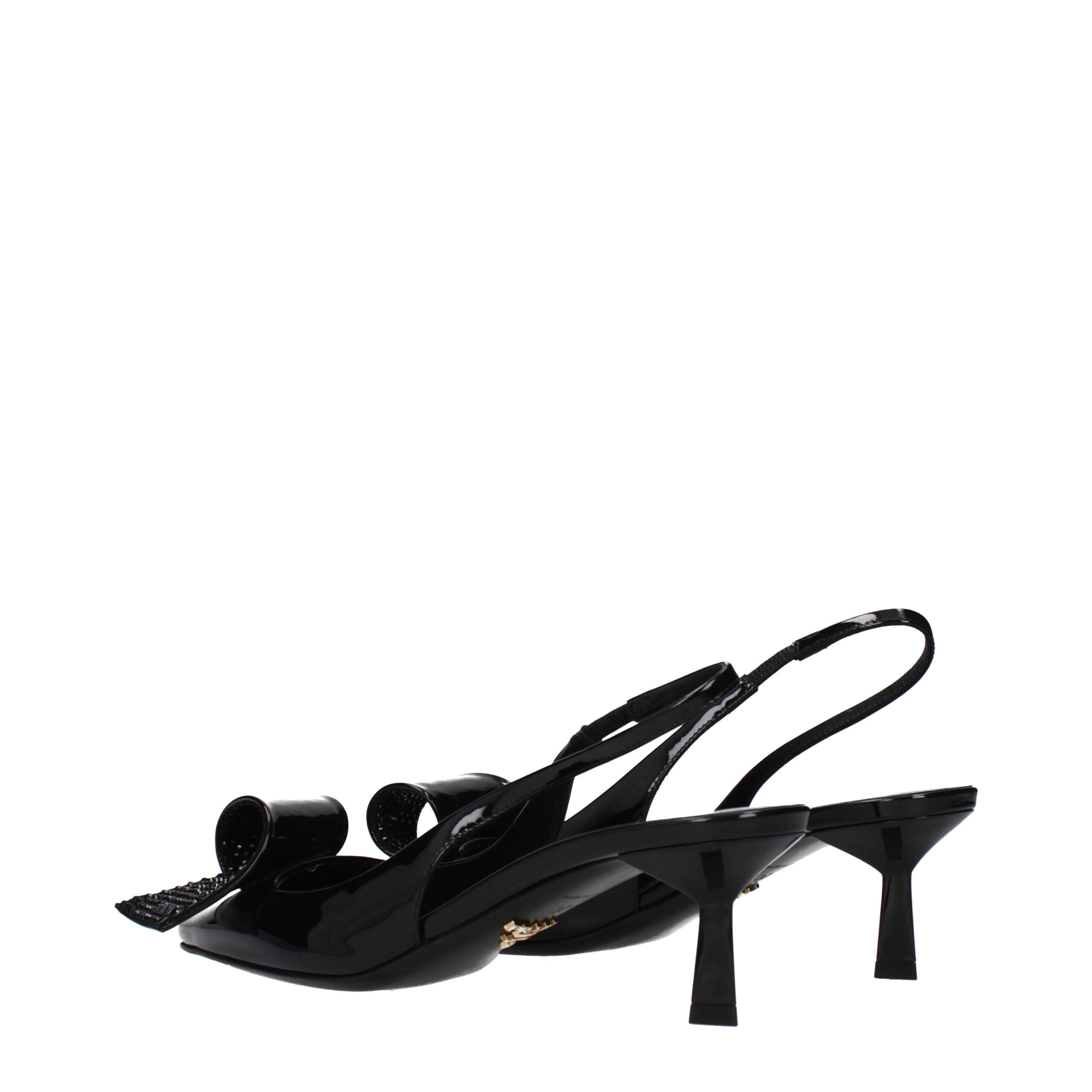 Indulge in the Prada Black Leather Stiletto Heel Sandals, where exquisite patent leather meets timeless elegance, elevating every moment with unmatched sophistication.