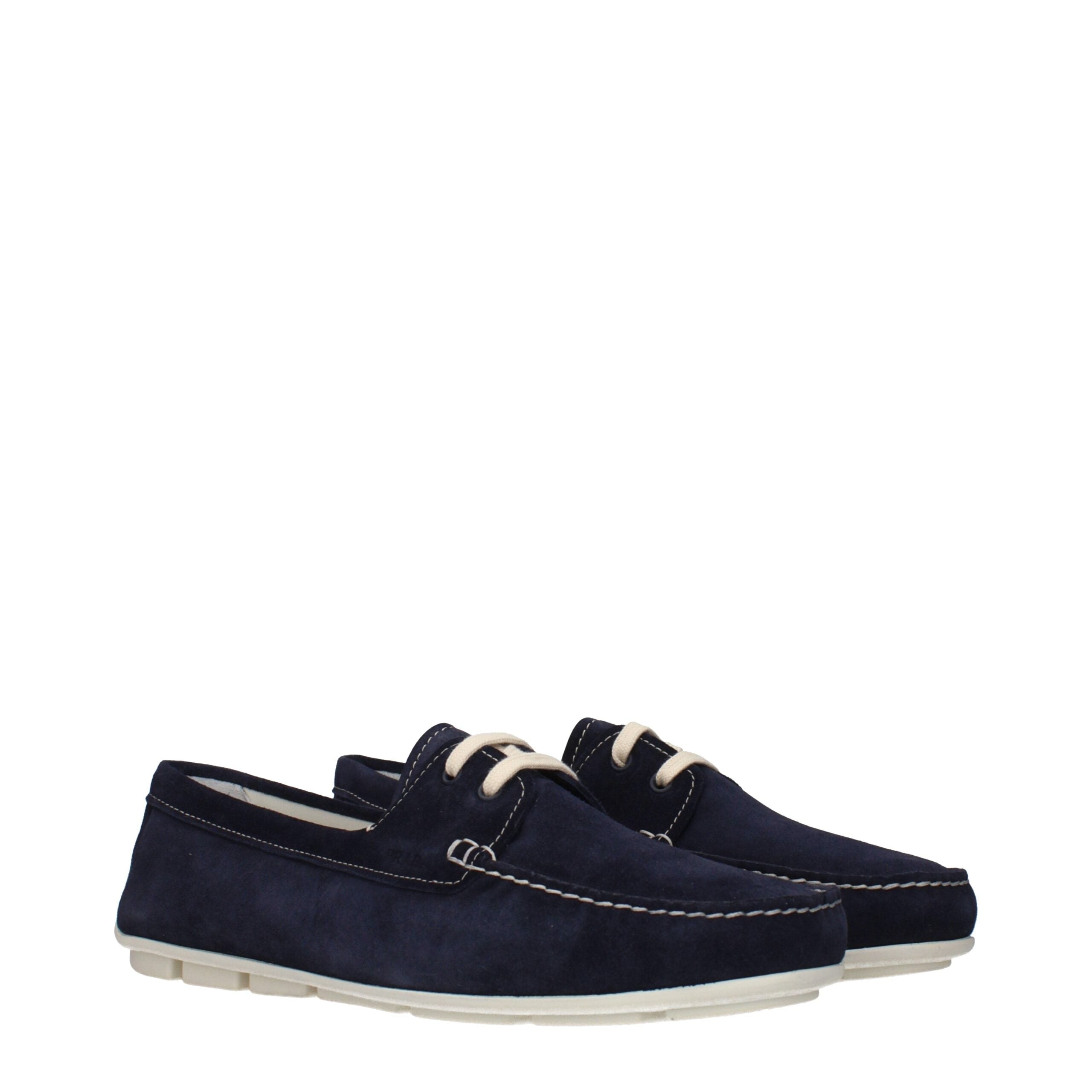 Experience the allure of Prada Blue Leather Slip-On Loafers, where artisanal craftsmanship meets luxurious design, perfect for the discerning modern connoisseur.