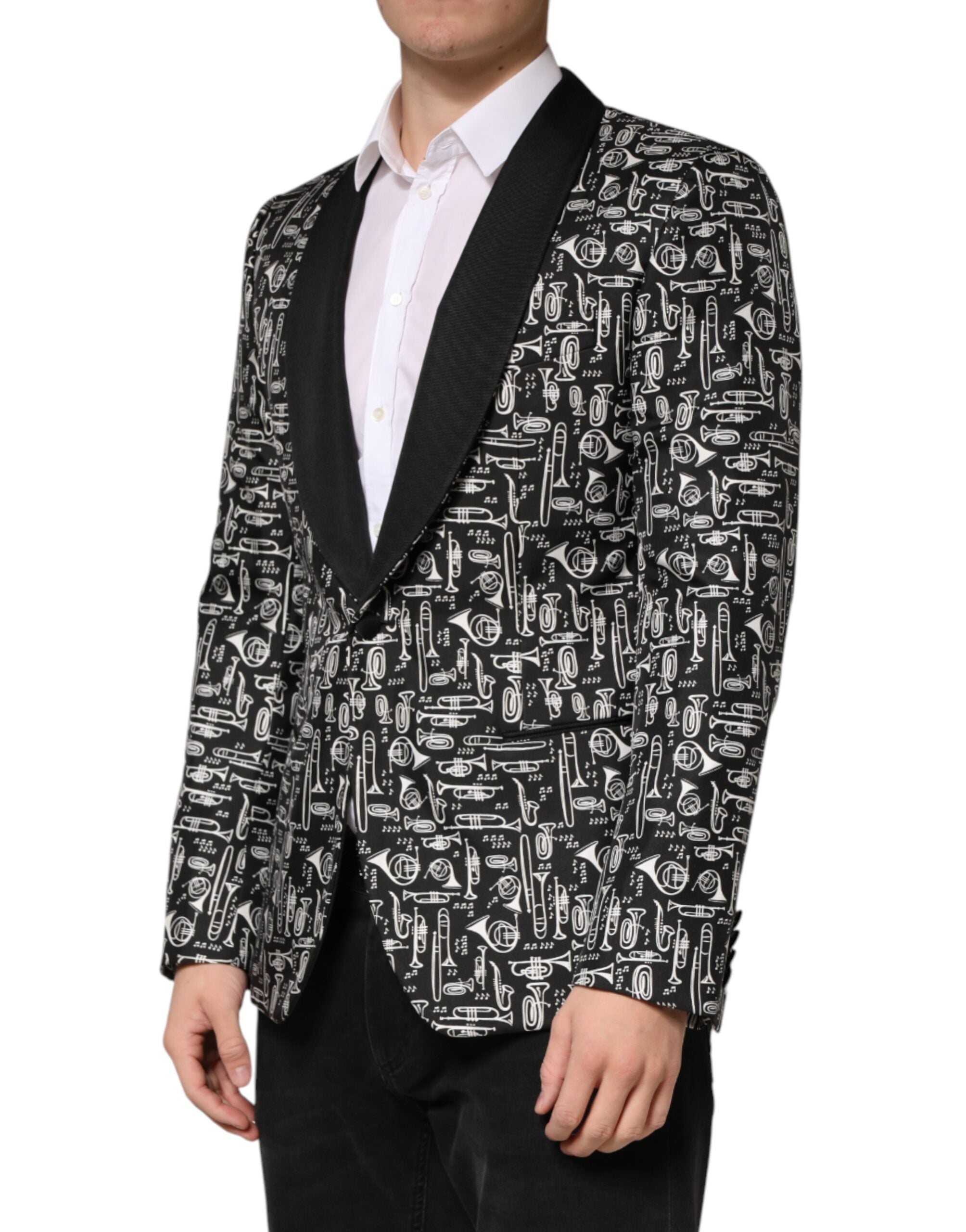 Dolce & Gabbana Black Jazz Club Silk Blazer - Timeless Elegance