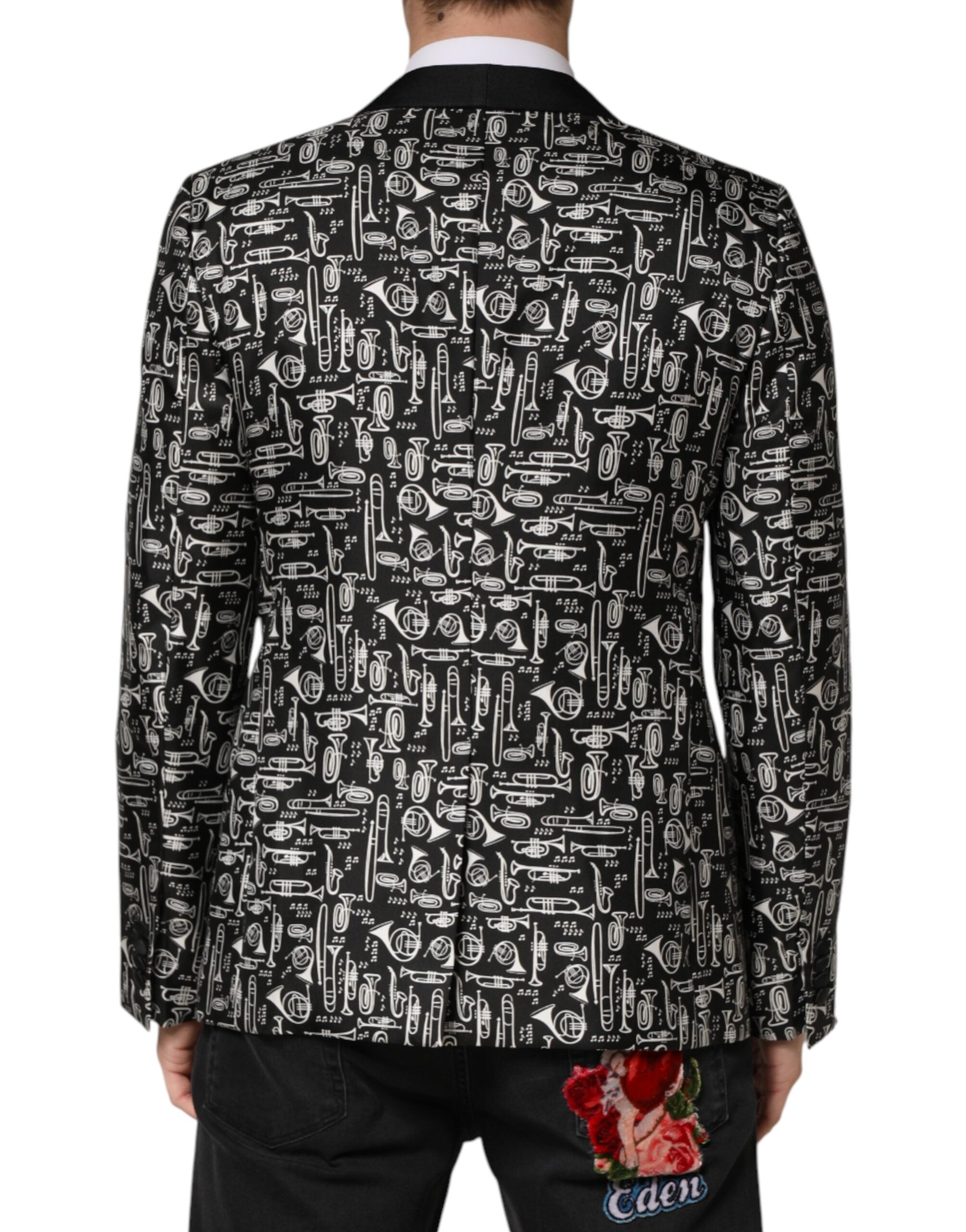 Dolce & Gabbana Black Jazz Club Silk Blazer - Timeless Elegance