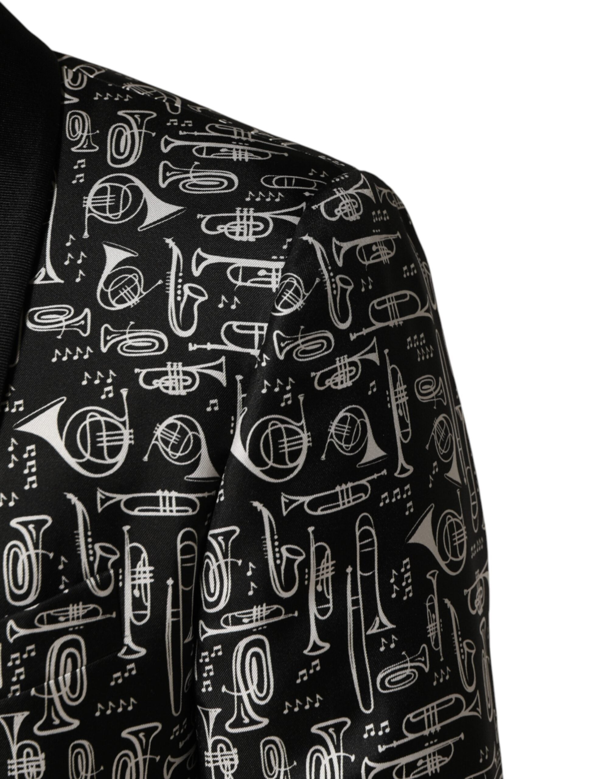 Dolce & Gabbana Black Jazz Club Silk Blazer - Timeless Elegance