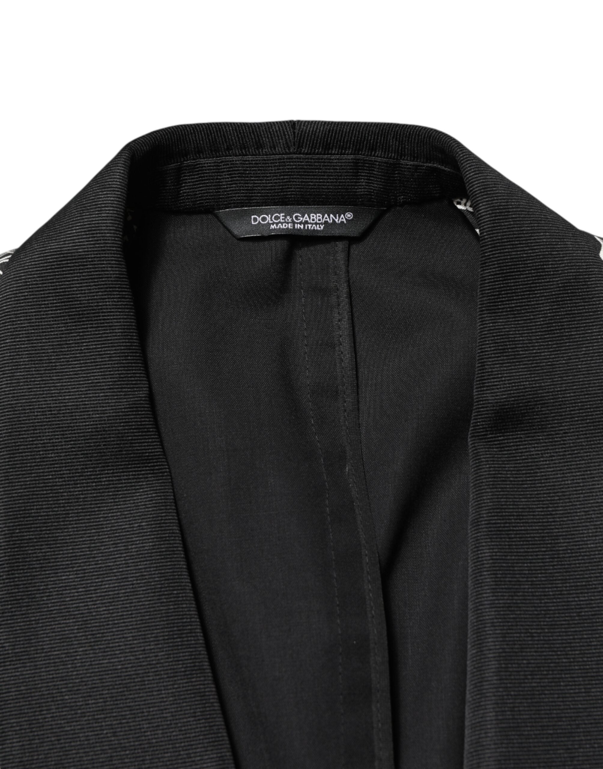 Dolce & Gabbana Black Silk Blazer - Timeless Italian Elegance