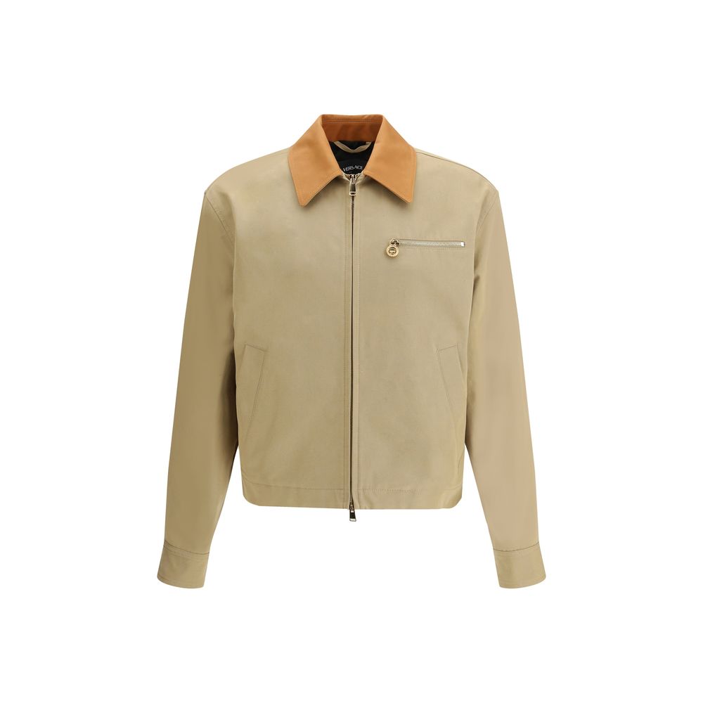 Versace Cappuccino Cotton Jacket - Luxe Haute Couture Elegance