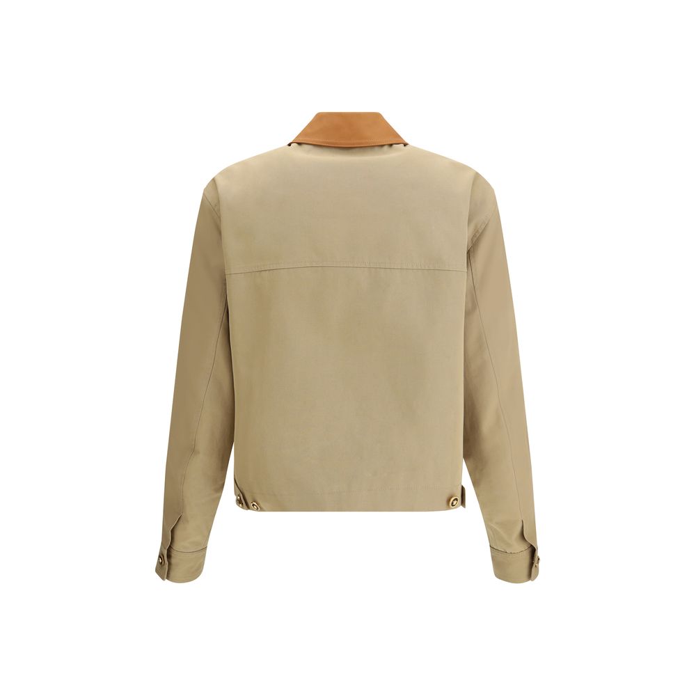 Versace Cappuccino Cotton Jacket - Timeless Haute Couture Elegance