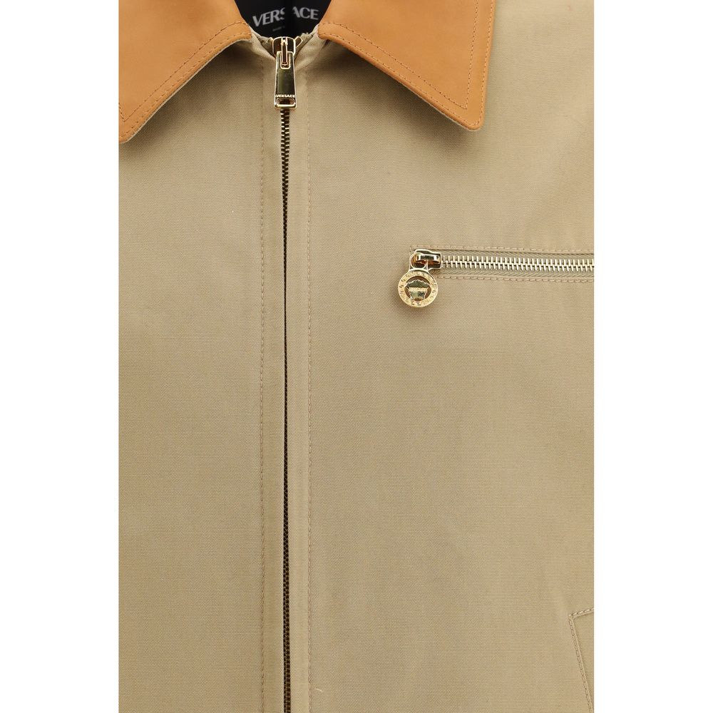 Versace Cappuccino Cotton Jacket - Luxe Haute Couture Elegance