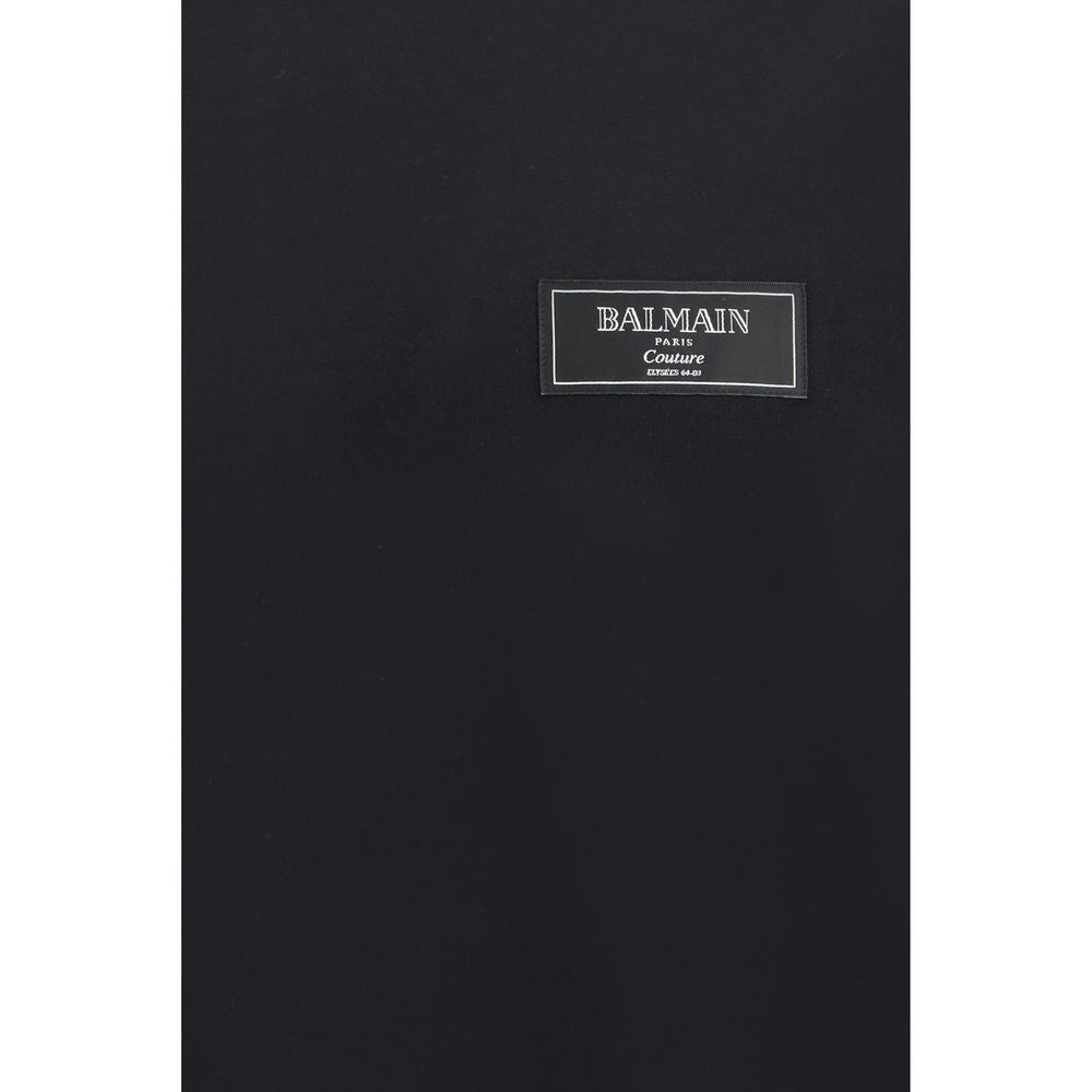 Balmain Black Cotton T-Shirt