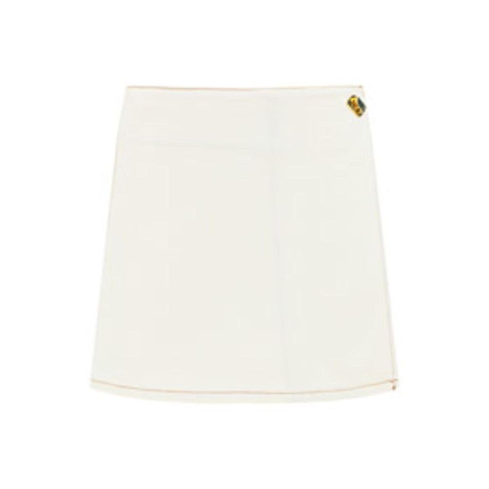 Ganni White Cotton Mini Skirt - Timeless Elegance Redefined