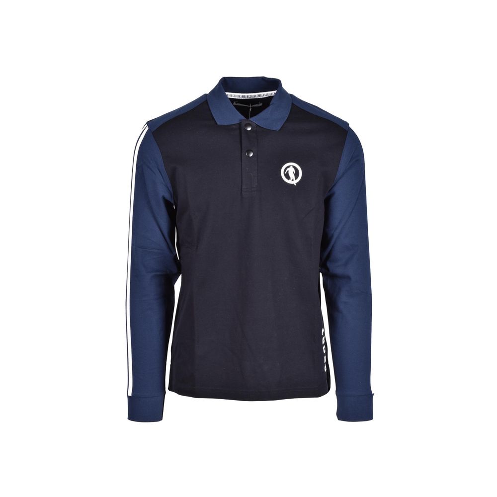 Bikkembergs Blue Cotton Polo Shirt - Artisanal Luxury Redefined