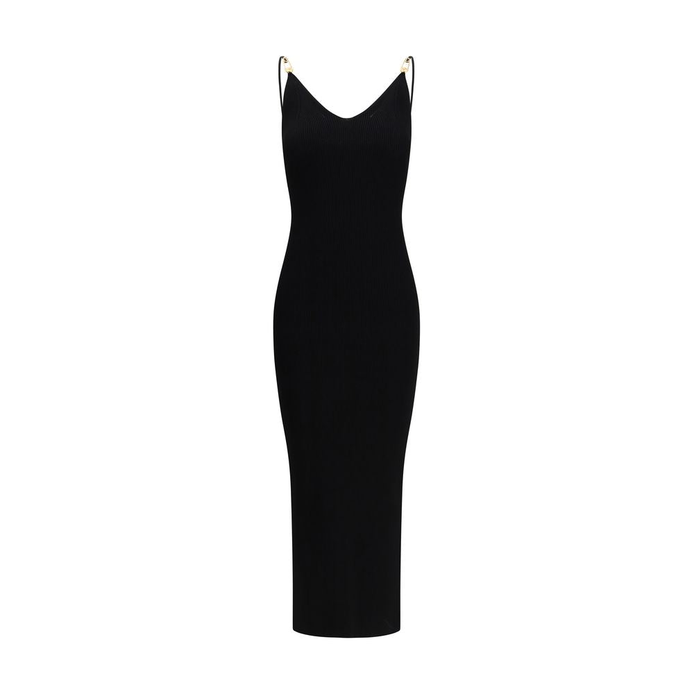 Experience the allure of the Versace Black Viscose Casual Dress, a masterpiece in luxurious stretch viscose that embodies timeless elegance and sophistication for every occasion.